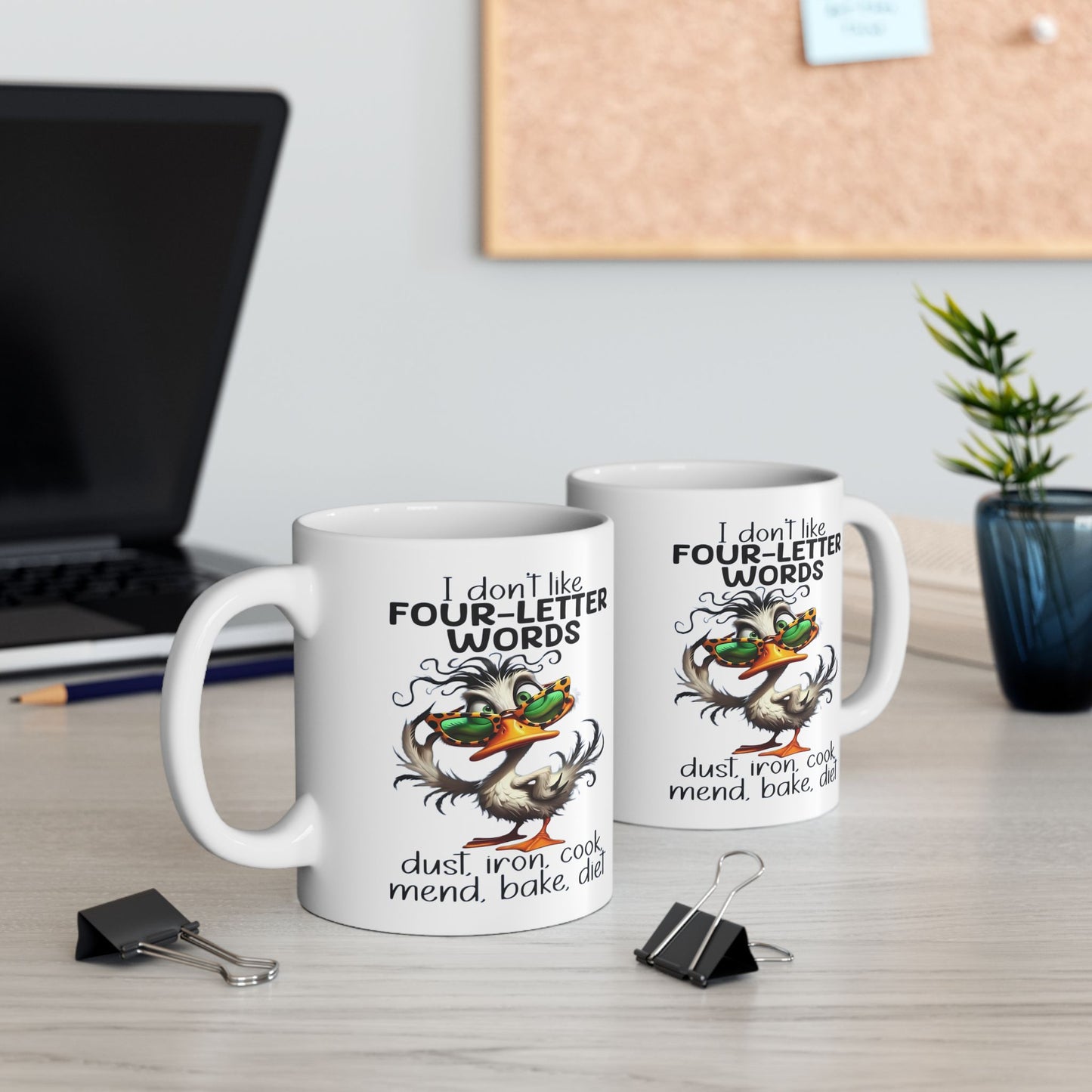 ☕ Taza de café Sassy Duck “Palabras de cuatro letras”: ¡un regalo divertido y con actitud!