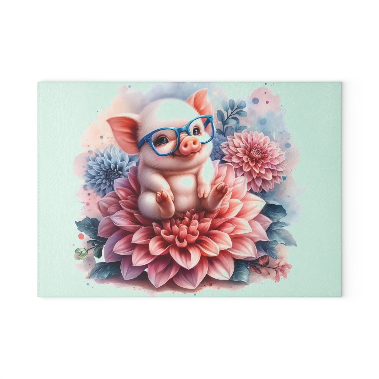 🐷🌸 Adorable Piglet with Glasses Cutting Board – Sweet Farmhouse Charm for Your Kitchen 🌸🐷