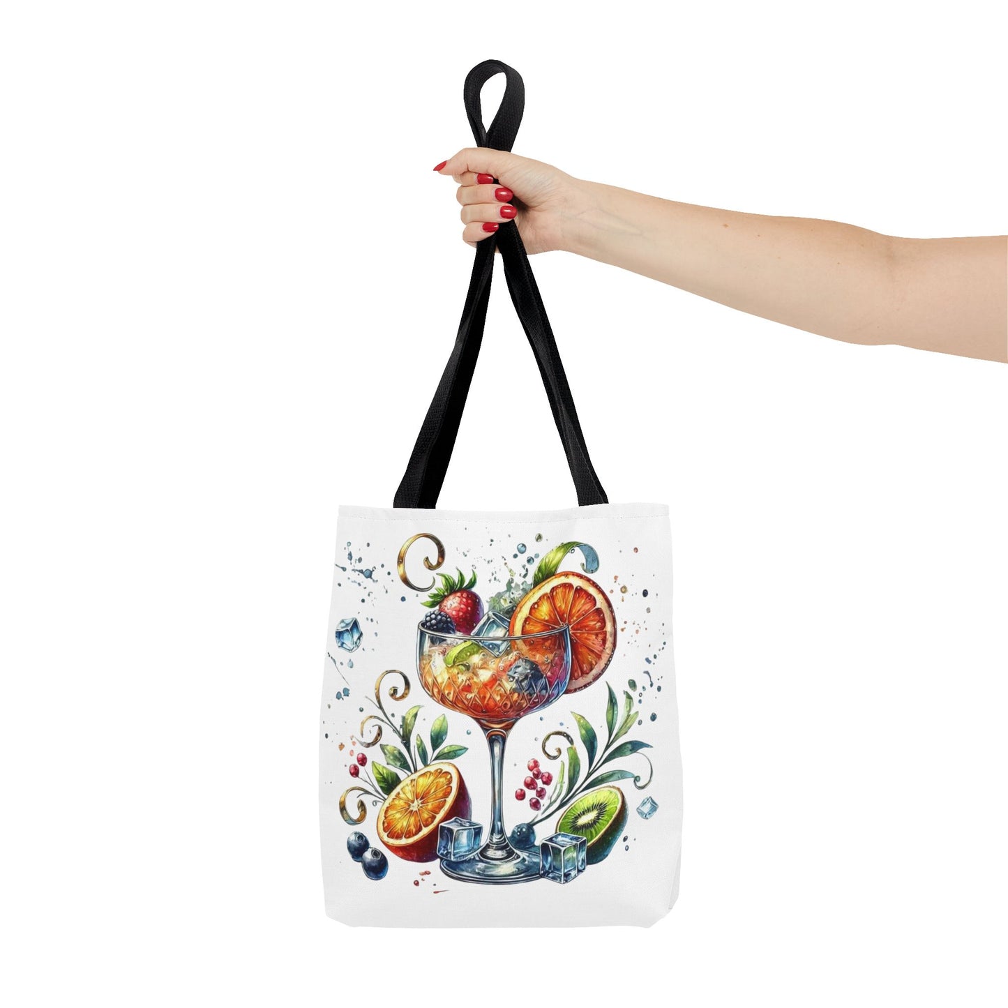 Bolso de cóctel, bolso para bebidas afrutadas, bolso de playa tropical, elegante bolso de lona, regalo para amantes de los cócteles, bolso de mano divertido, práctico bolso de verano.