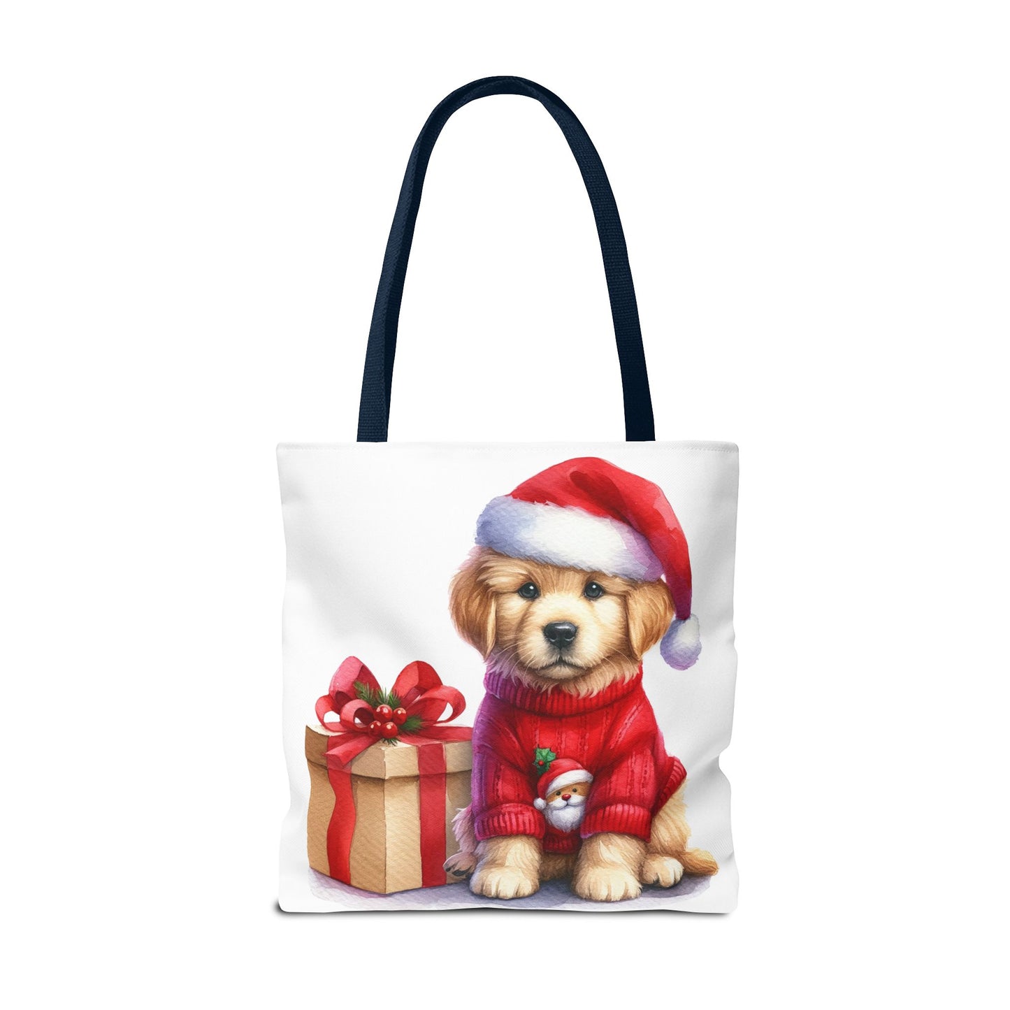 🎄 Golden Retriever Puppy Christmas Tote Bag – Festive Charm for Dog Lovers 🐶