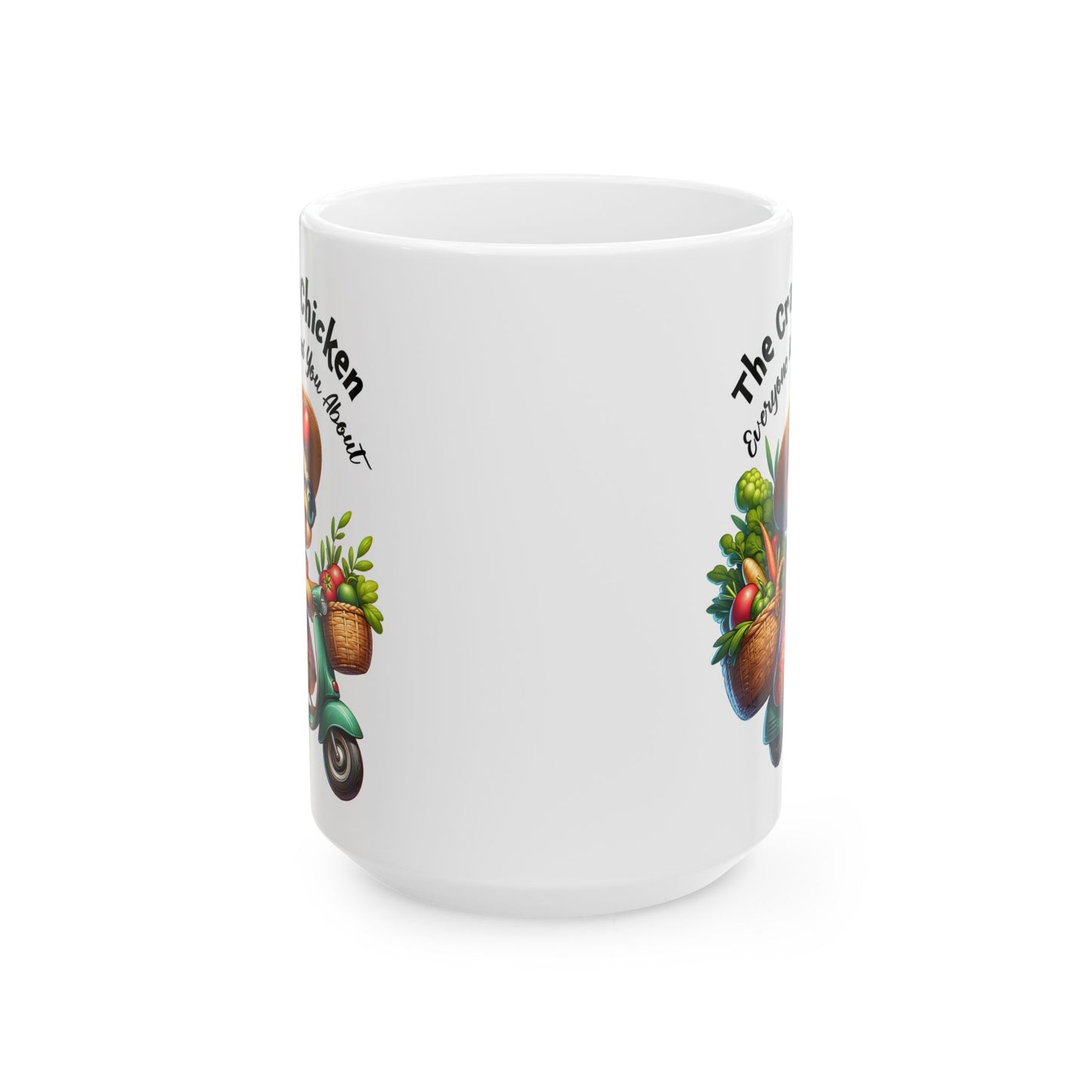 Pollito Veggie Amante de los Patinetes - Taza de Café con Pollito y Patinete 🛵🌽