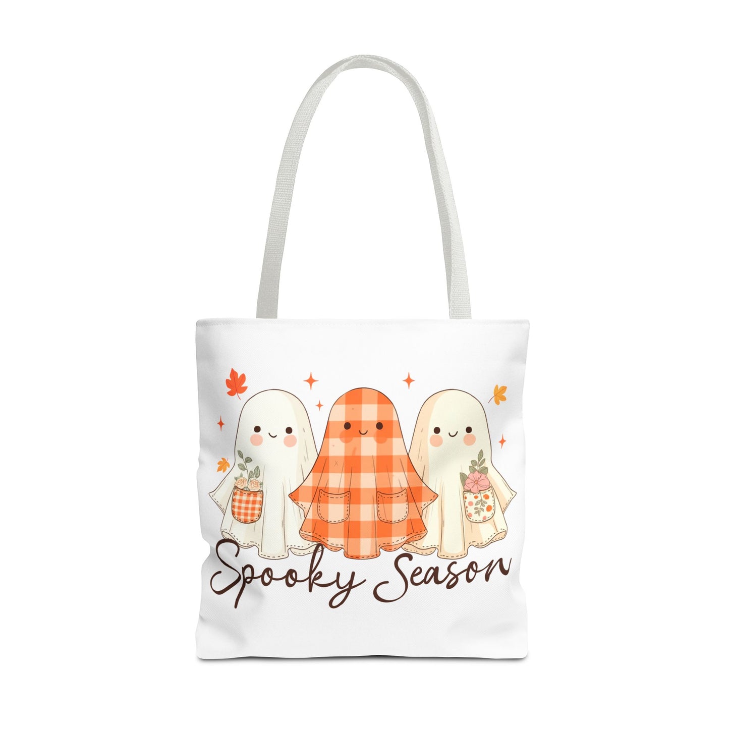 ๐ป Spooky Season Ghost Friends Tote Bag โ Cozy Fall Vibes with a Cute Twist ๐๐