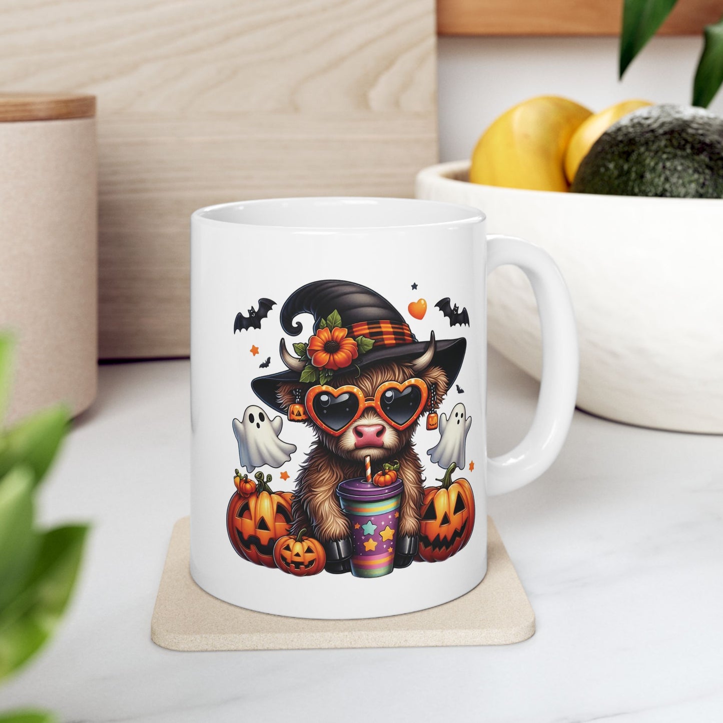 🎃 Highland Cow Halloween Mug – Spooky & Sweet Fall Sips 👻