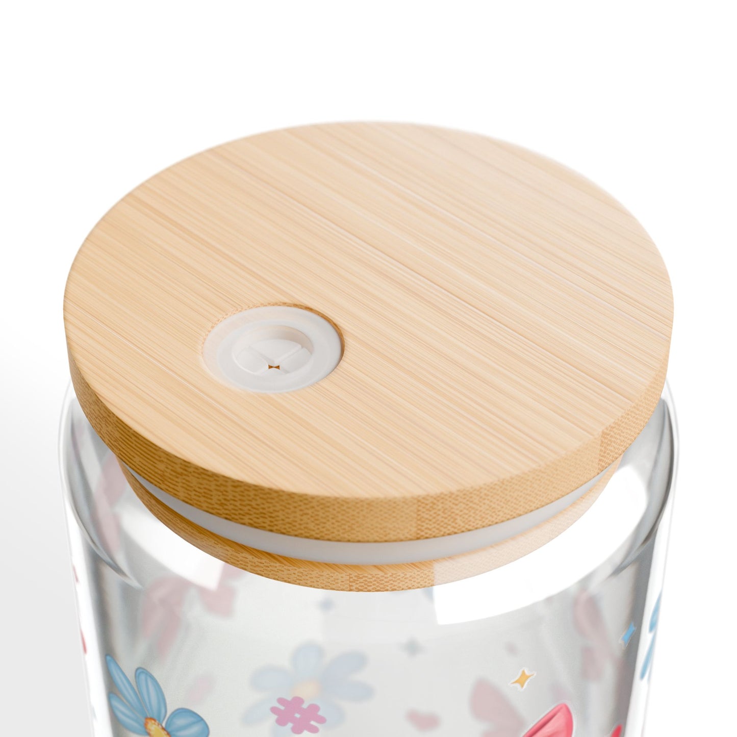 🌸🎀 Bows & Blossoms Sipper Glass – Sweet 16oz Sips with a Touch of Whimsy 🍹