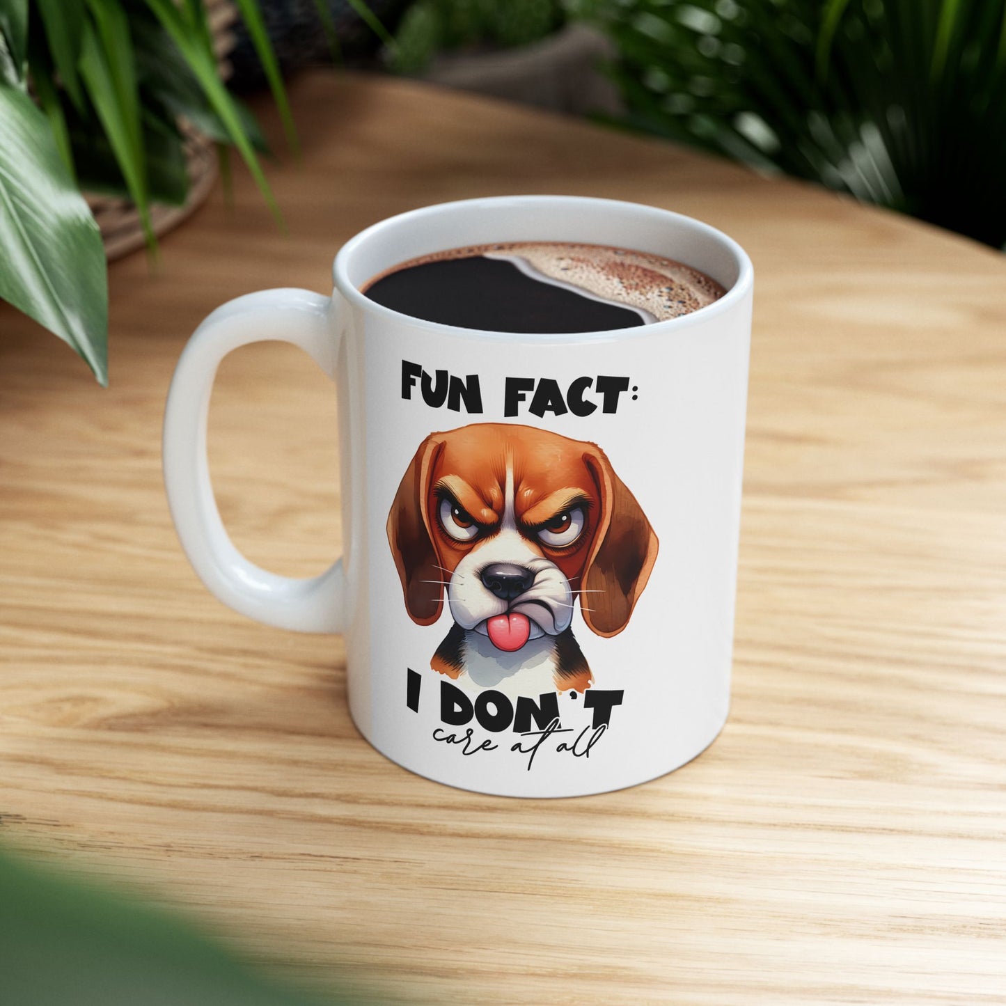 Dato curioso: No me importa nada – Taza atrevida para amantes sarcásticos de los animales