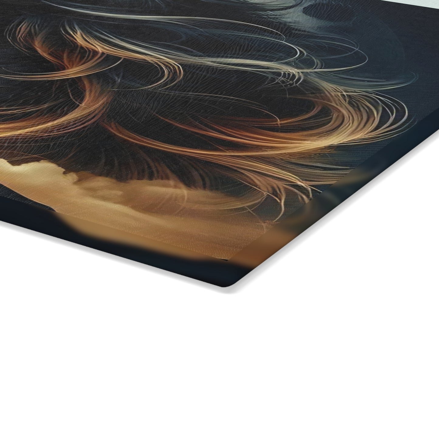 🖤 Majestic Horse Moonlight Cutting Board – Striking Black Stallion Kitchen Art