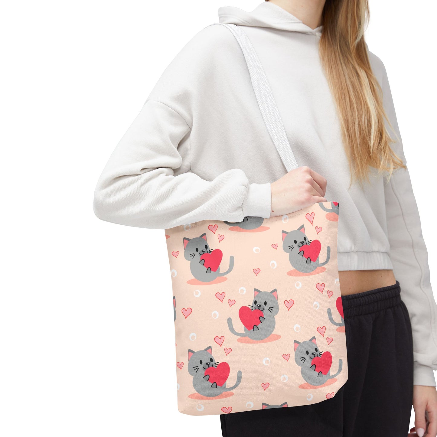 Encantador bolso de mano para amantes de los gatos: duradero, espacioso y perfecto para ir de compras, trabajar o las aventuras cotidianas.