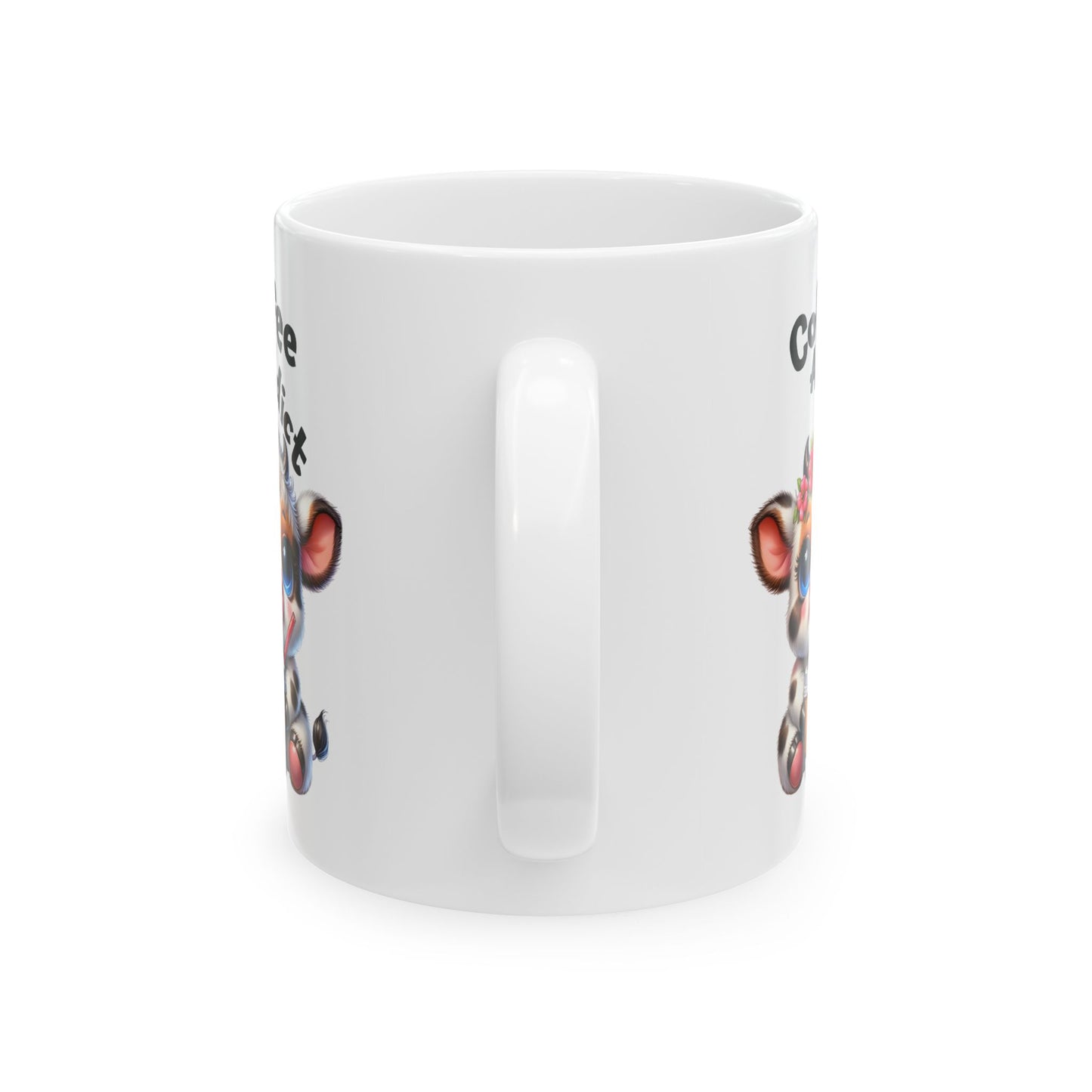 🌸 Vaca Flor y Café – Taza de Café Linda y Divertida para Amantes de los Animales 🐄☕