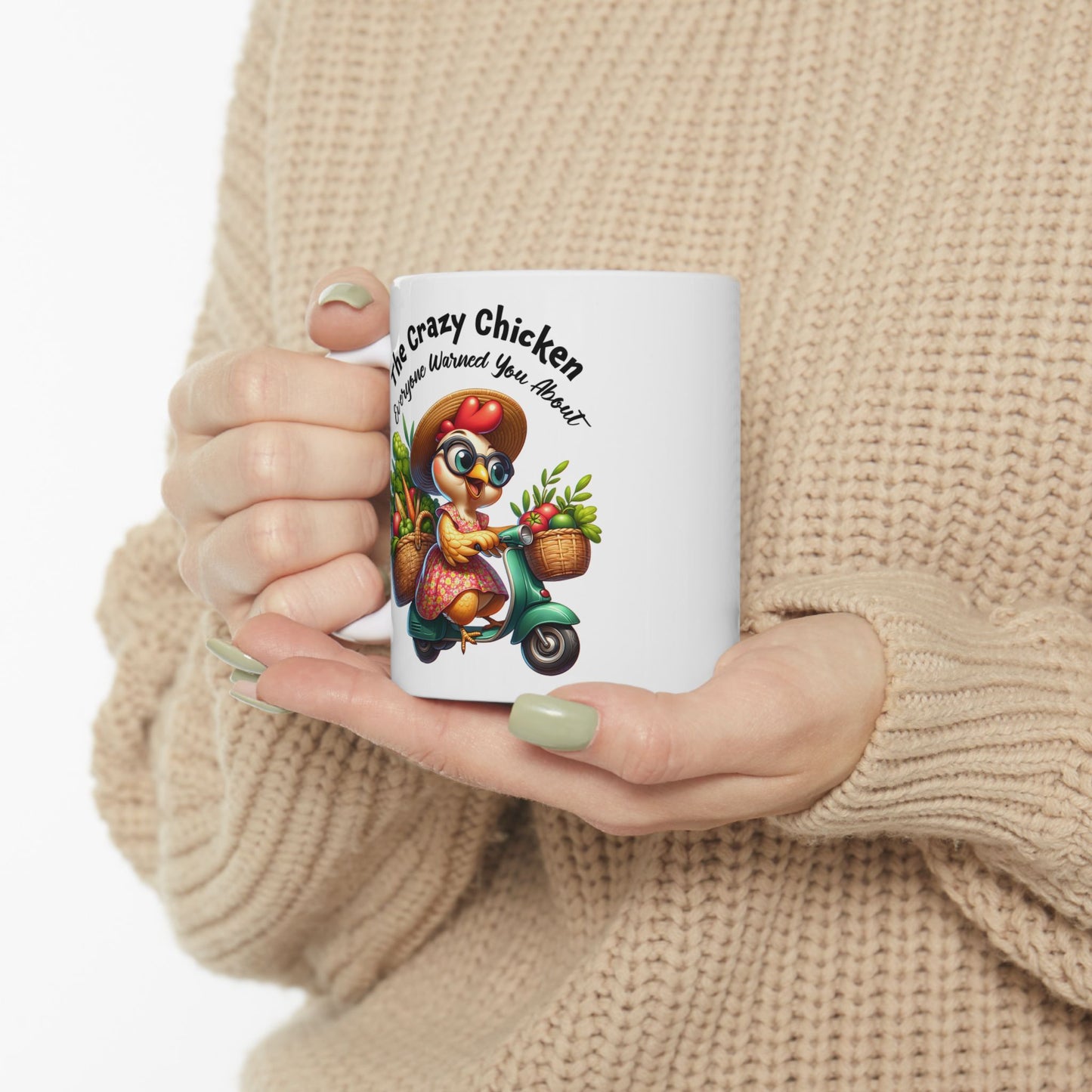 Pollito Veggie Amante de los Patinetes - Taza de Café con Pollito y Patinete 🛵🌽