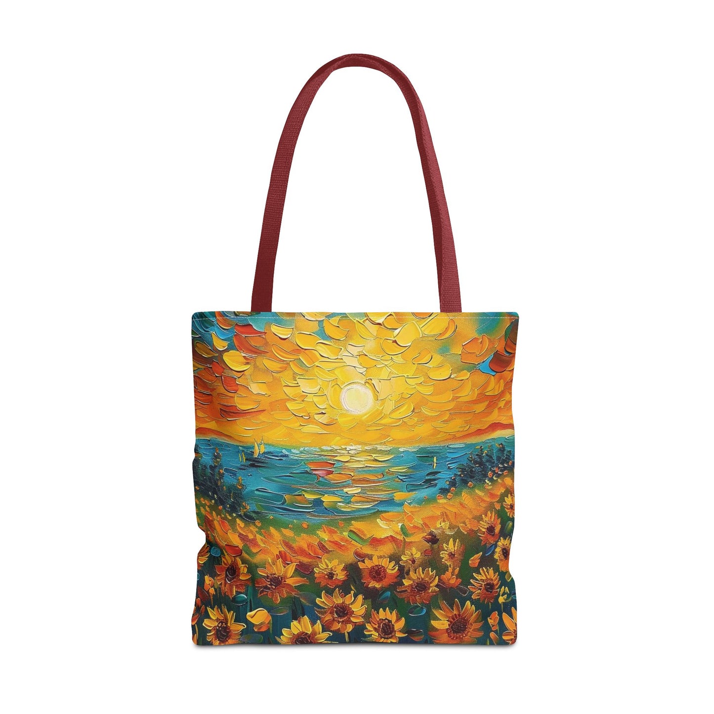 🌻 Girasoles al Atardecer – Bolso Tote Vibrante y Artístico 🌅