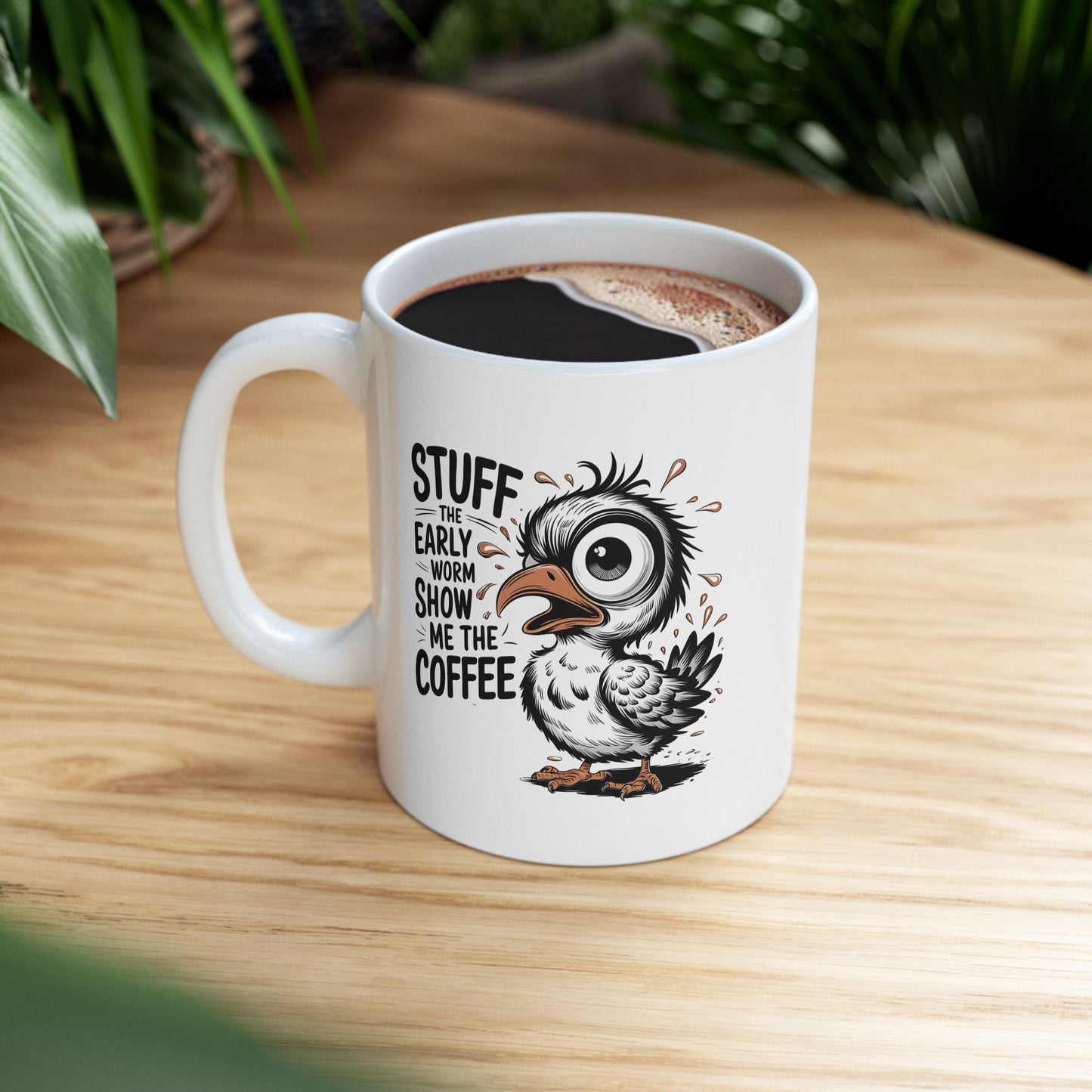 ☕ ¡Llena el Gusano Madrugador, Muéstrame la Taza de Café! ¡Un Imprescindible Divertido para las Mañanas! 🐦