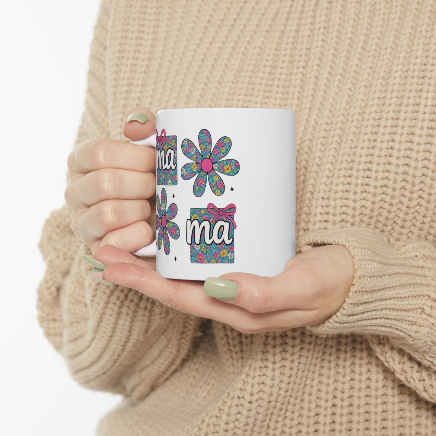 Taza con diseño floral para mamá: celebra a la hermosa mamá en tu vida