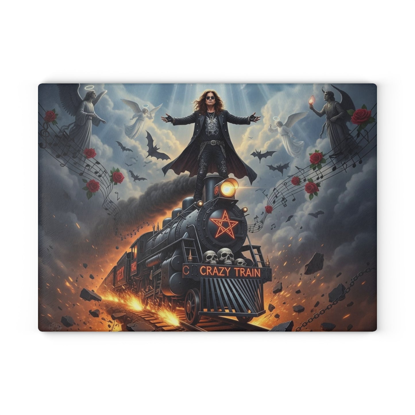 🔥 Chaos Express Cutting Board – Ride the Rail of Rebellion 🎸🚂