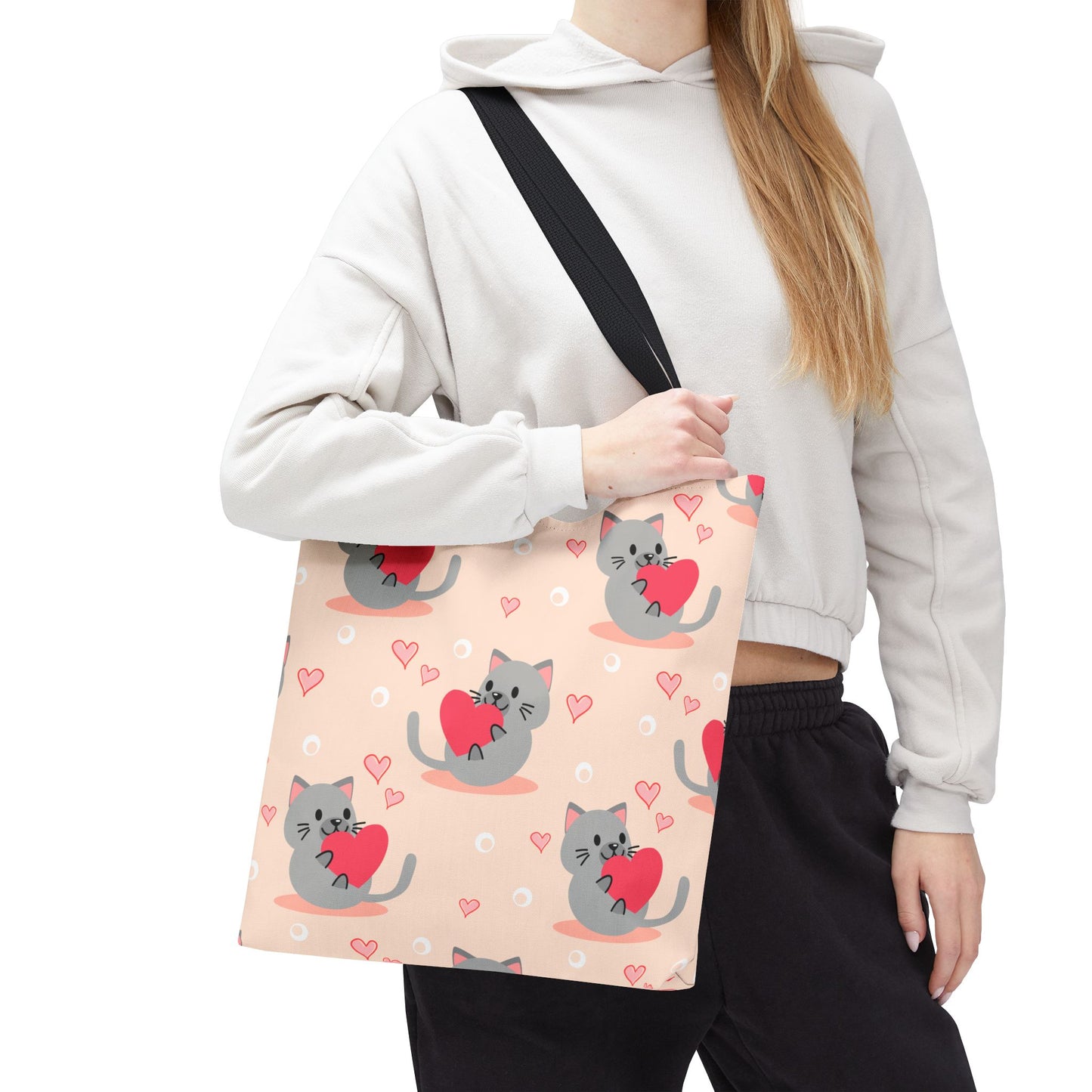 Encantador bolso de mano para amantes de los gatos: duradero, espacioso y perfecto para ir de compras, trabajar o las aventuras cotidianas.