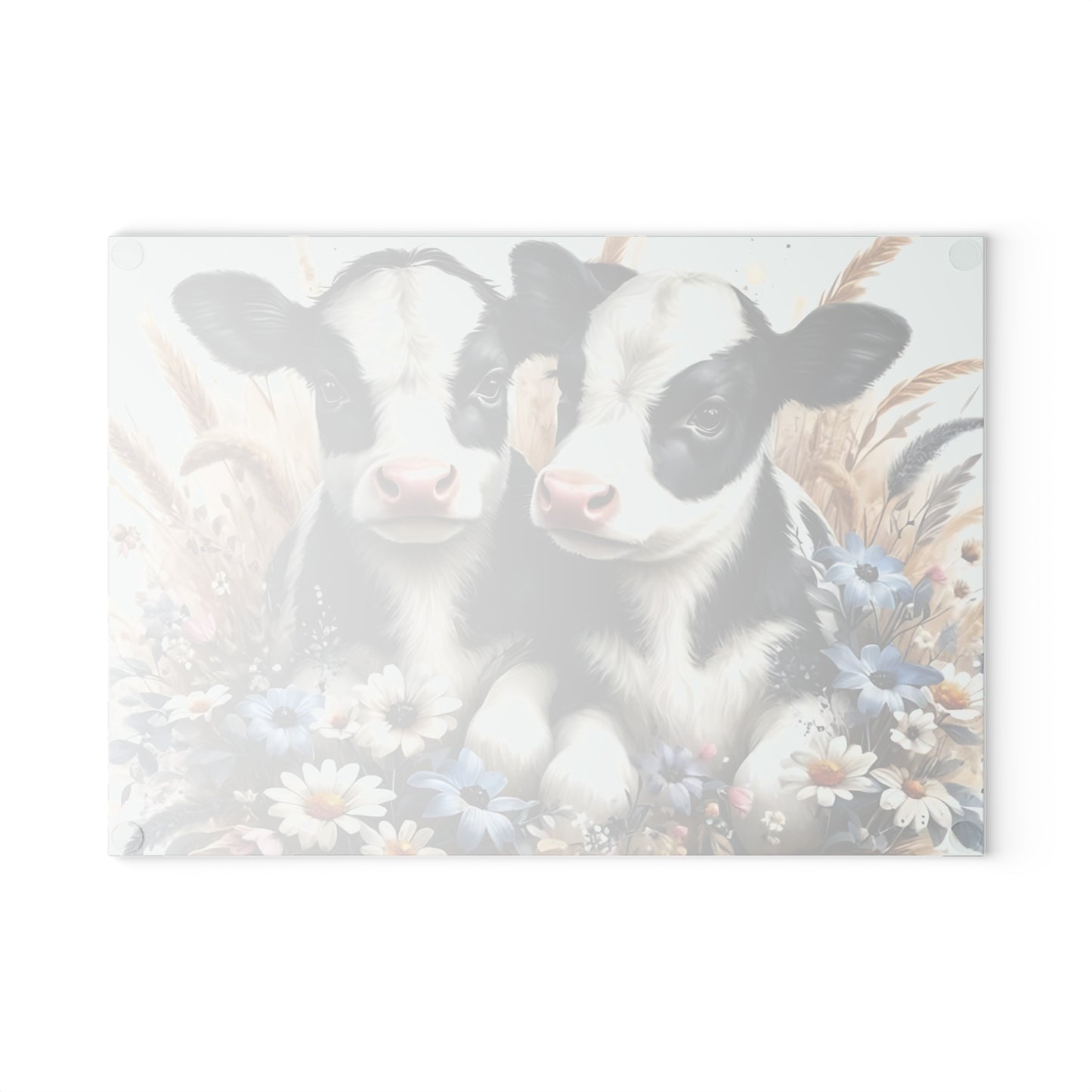 🐄 Adorable Calf Duo Cutting Board – Country Charm for Your Kitchen 🐄