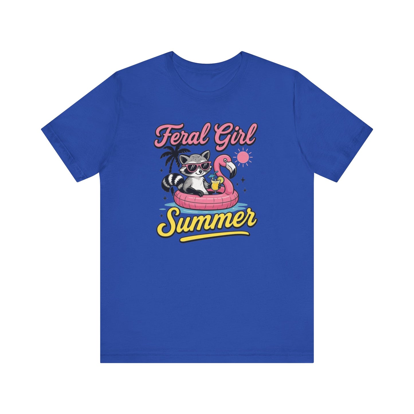 Camiseta de verano para chica salvaje: Mapache divertido con vuelo | Camiseta de verano para mujer