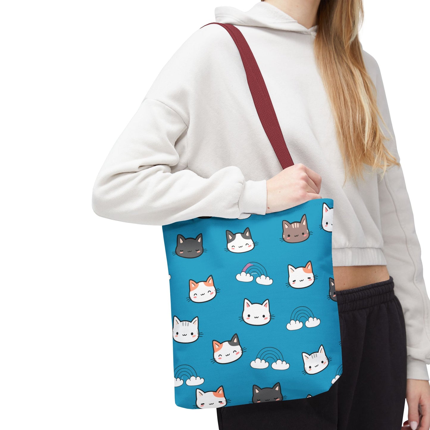 Bolsa de mano para gatos, regalo para amantes de los gatos, bolsa reutilizable, bolsa para mamá gata, ecológica, bolsa con estampado animal, diseño de gatito lindo, amante de las mascotas
