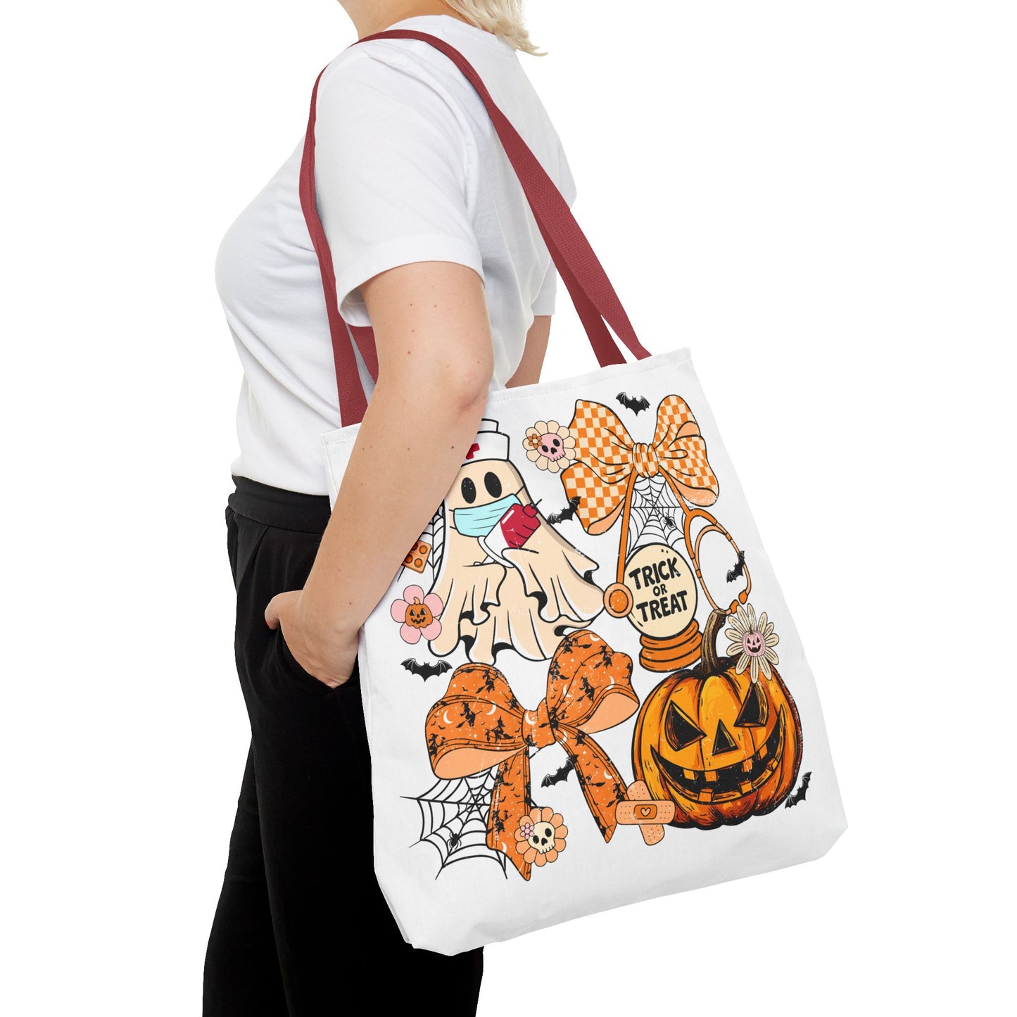 ๐ฉบ Nurse Ghost Tote Bag โ Spooky Season Meets Healthcare Heroes ๐ป๐