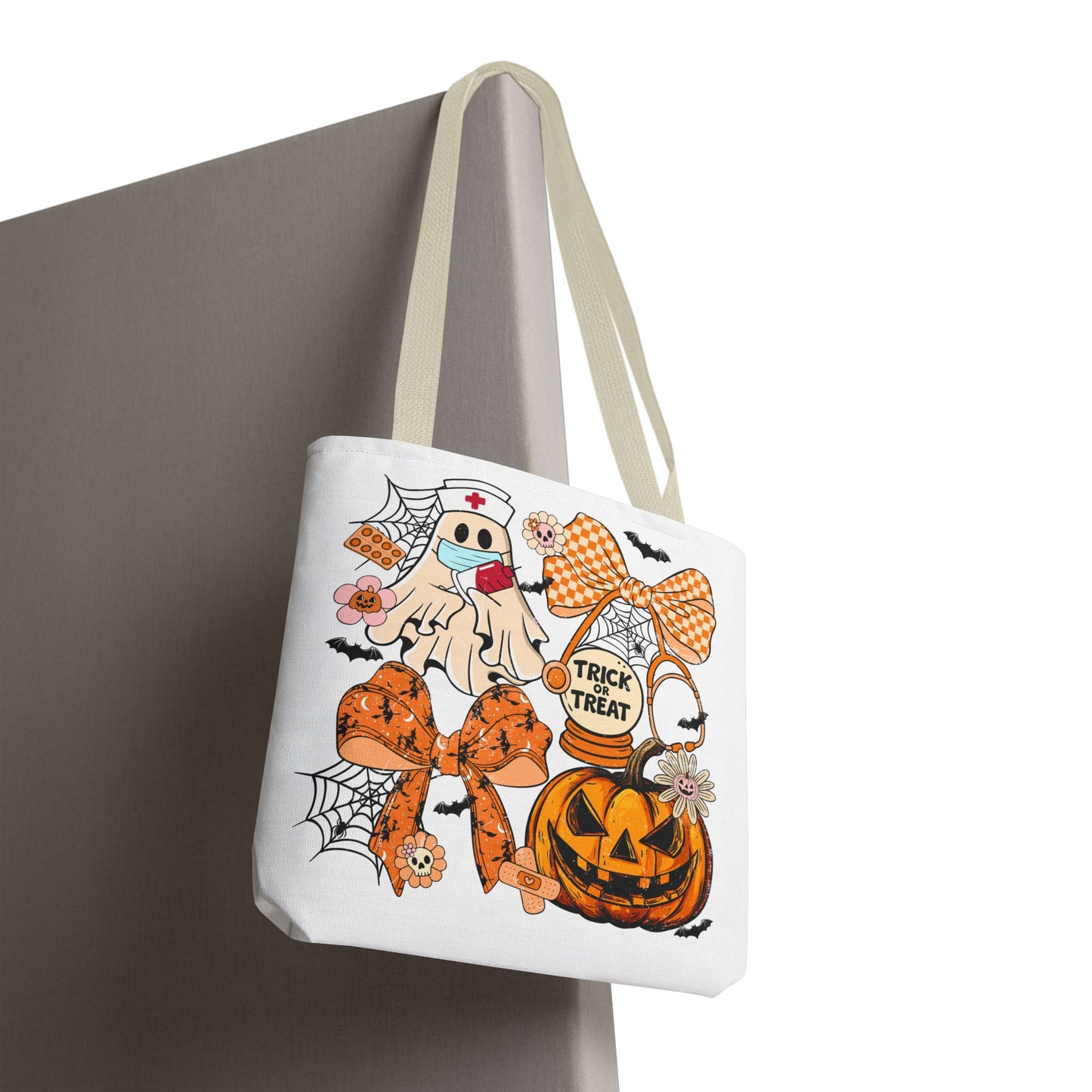 ๐ฉบ Nurse Ghost Tote Bag โ Spooky Season Meets Healthcare Heroes ๐ป๐