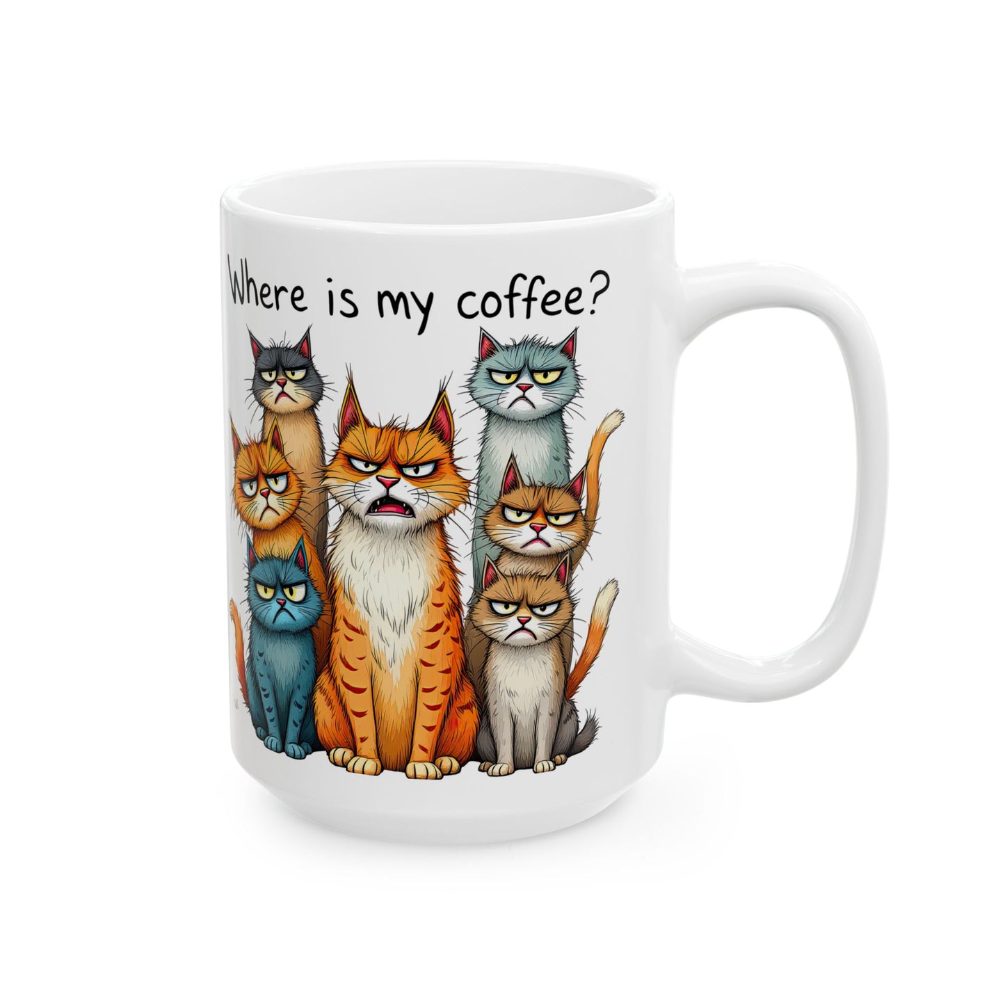 ¿Dónde está mi café? – Divertida taza de gato para amantes de los gatos ☕