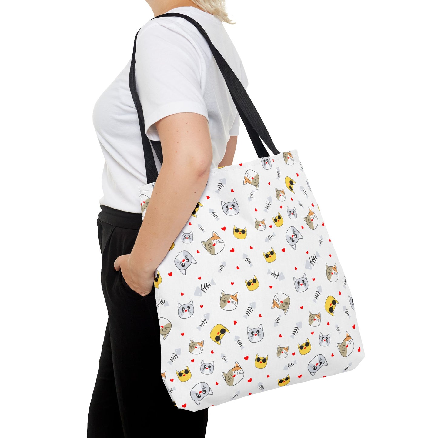 Encantador bolso de mano para amantes de los gatos: duradero, espacioso y perfecto para ir de compras, trabajar o las aventuras cotidianas.