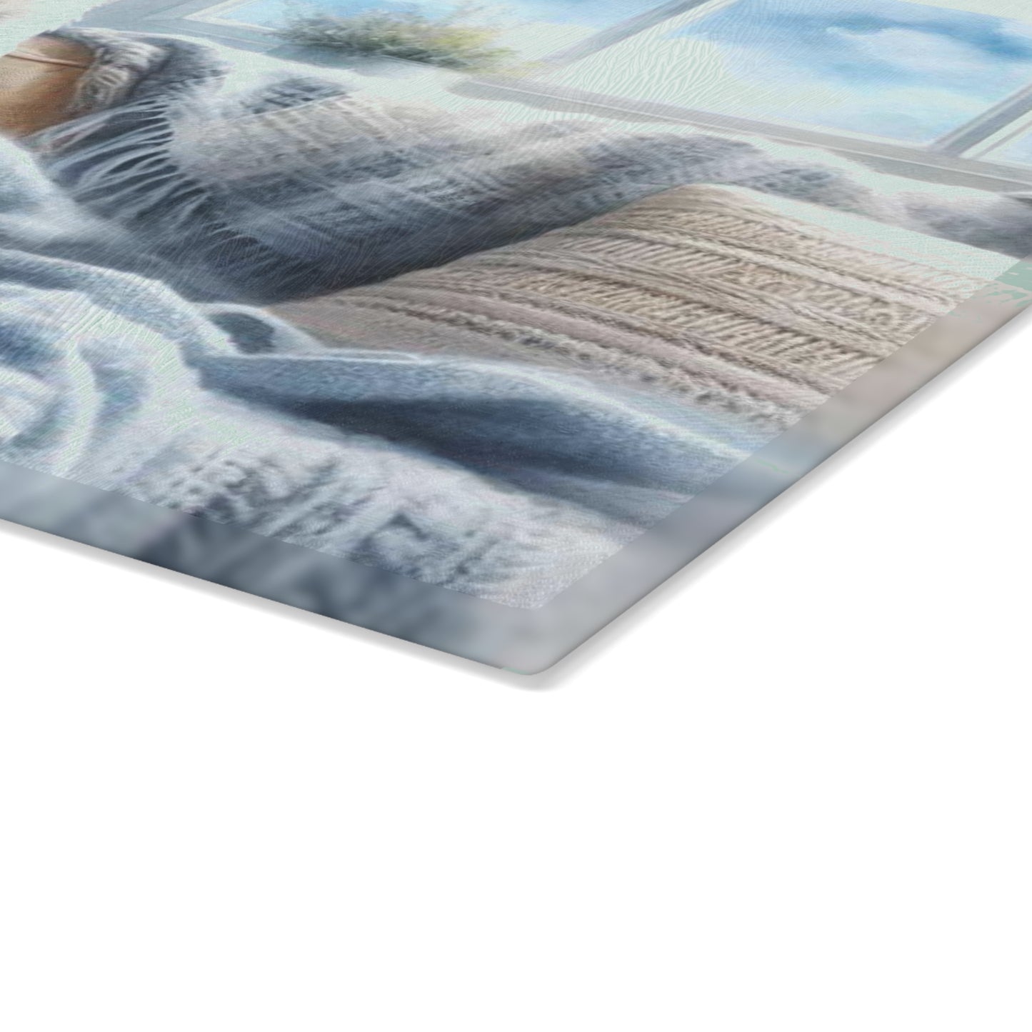 🐶 Cozy Westie by the Window Cutting Board – Relaxed Charm for Your Kitchen 🪟