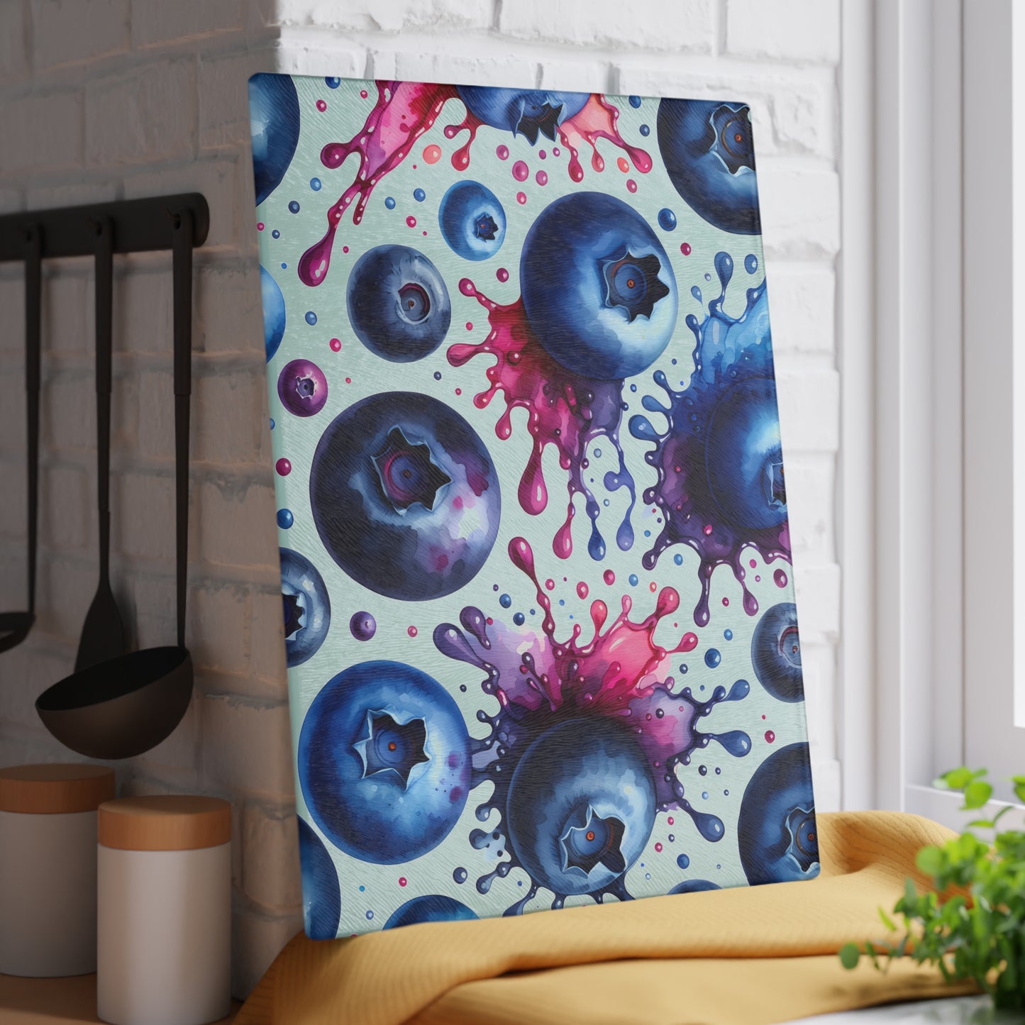 🫐 Blueberry Splash Cutting Board – Bursting with Juicy Color for Your Kitchen