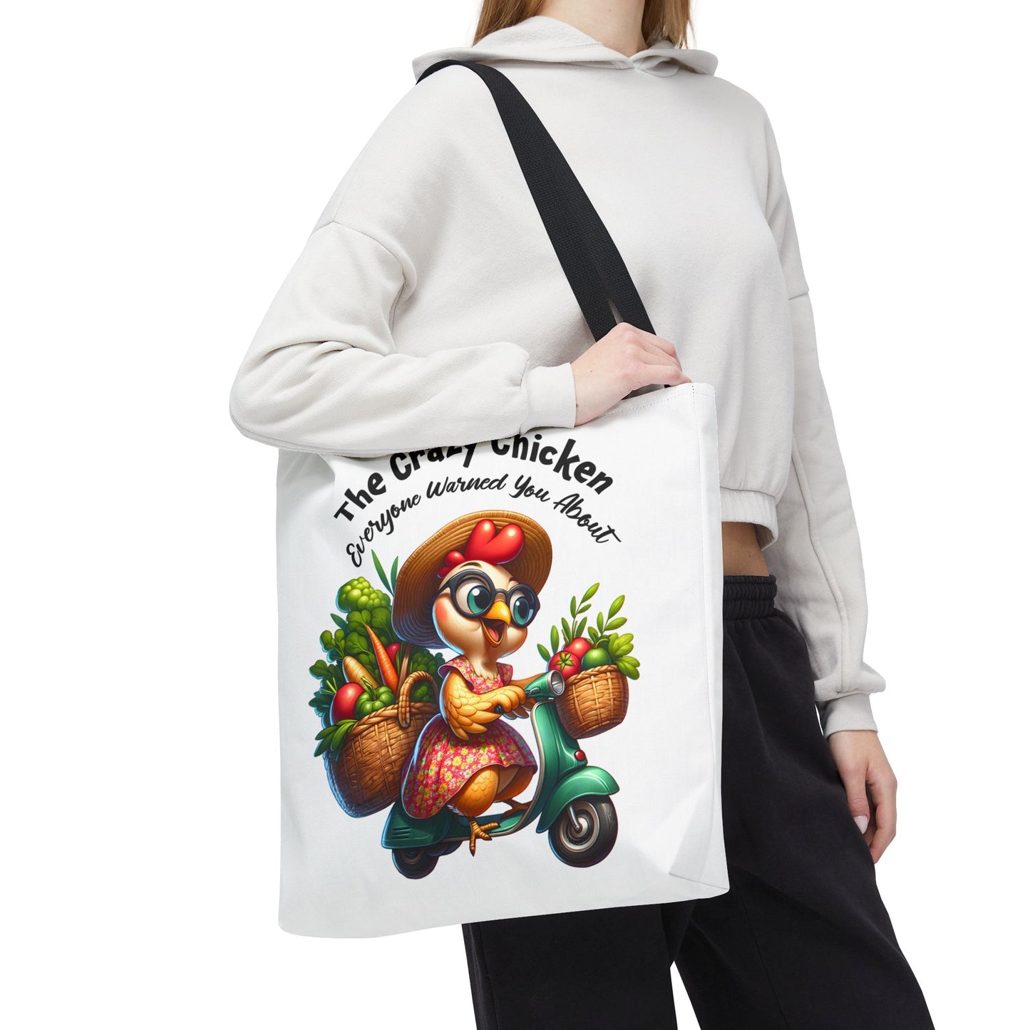 Bolsa de compras divertida con diseño de pollo: un encantador diseño de granja fresca 🐔