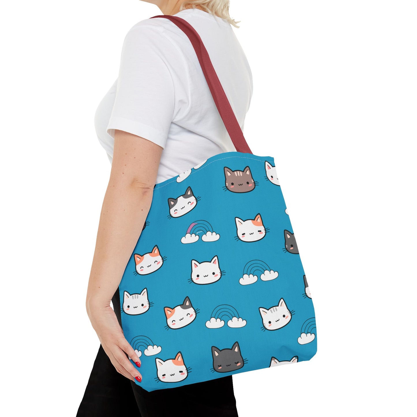 Bolsa de mano para gatos, regalo para amantes de los gatos, bolsa reutilizable, bolsa para mamá gata, ecológica, bolsa con estampado animal, diseño de gatito lindo, amante de las mascotas