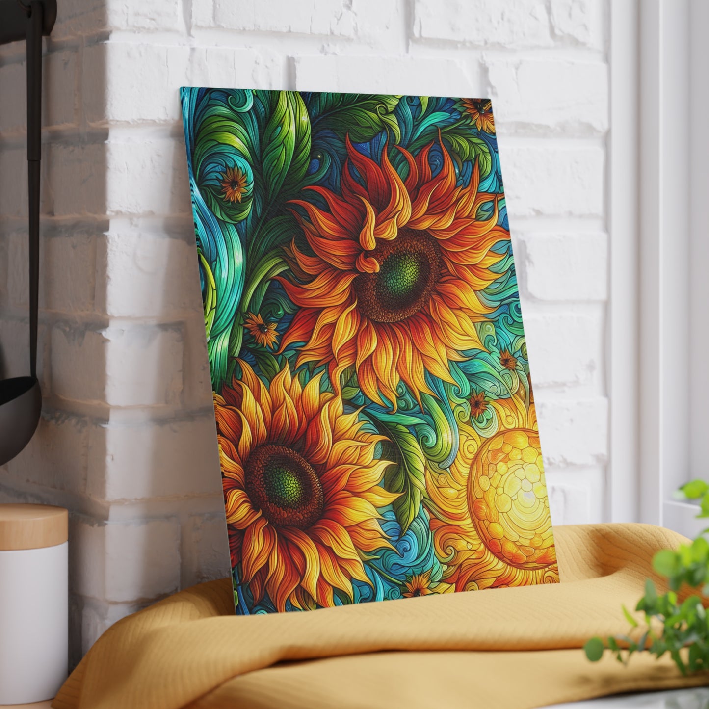 ๐ปโจ Sunflower Swirl Cutting Board โ Vibrant Sunshine for Your Kitchen ๐