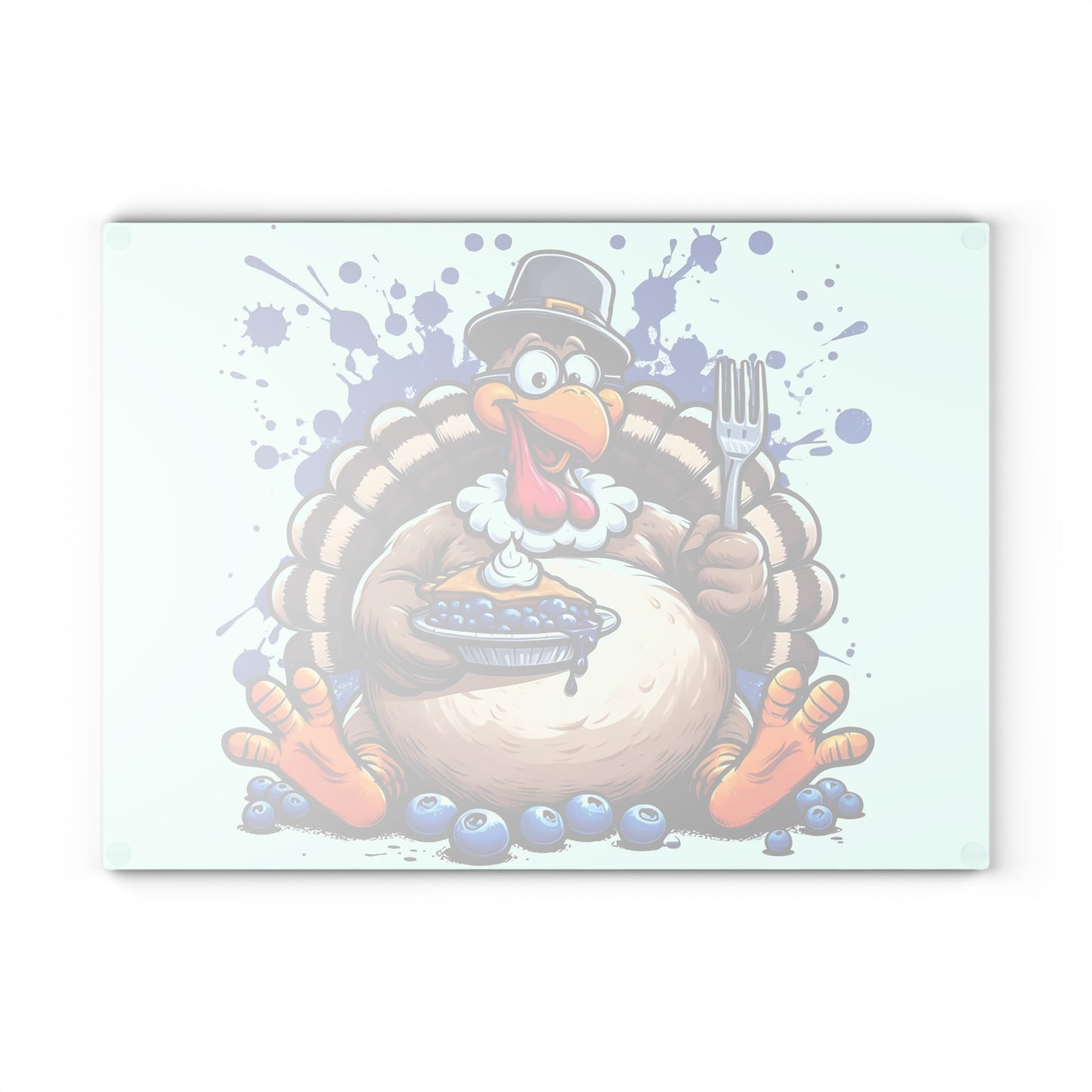 🦃🥧 Blueberry Pie Turkey Cutting Board – Fun Thanksgiving Kitchen Décor for the Holiday Table 🍽️🍇