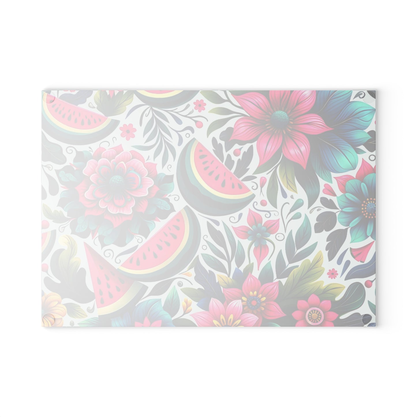 🍉🌺 Watermelon Floral Cutting Board – Summer Freshness Meets Vibrant Charm 🌸🌿