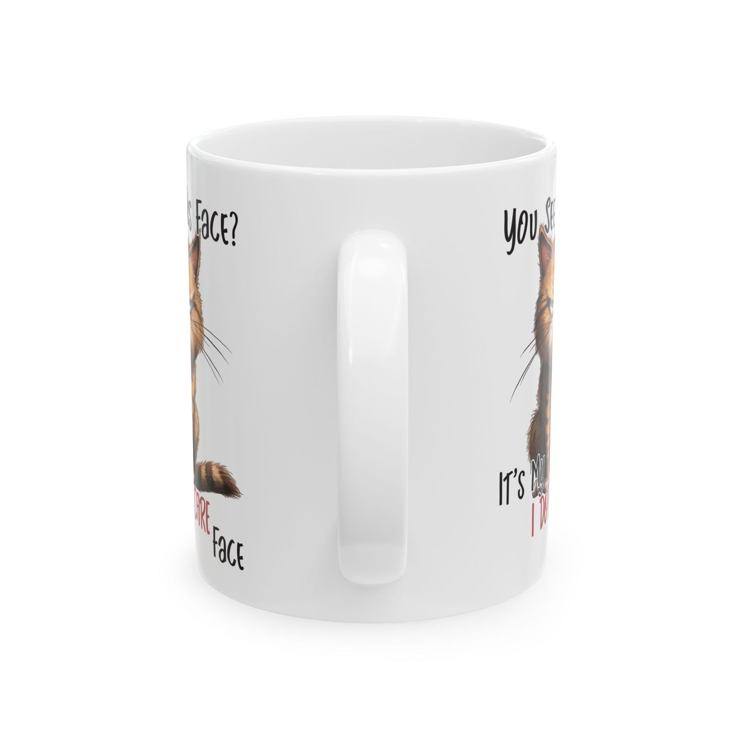 ¿Ves esta cara? – Taza de café "Me da igual" de Grouchy Cat ☕