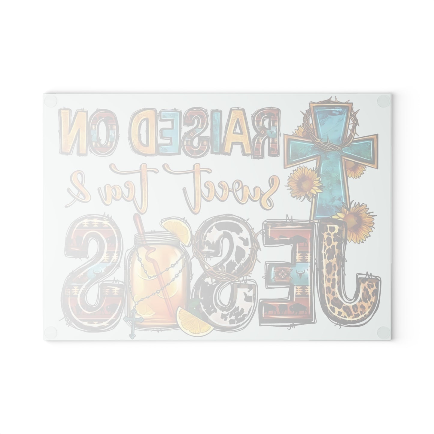 🍹 Criado con té dulce y Jesús – Tabla de cortar de vidrio templado