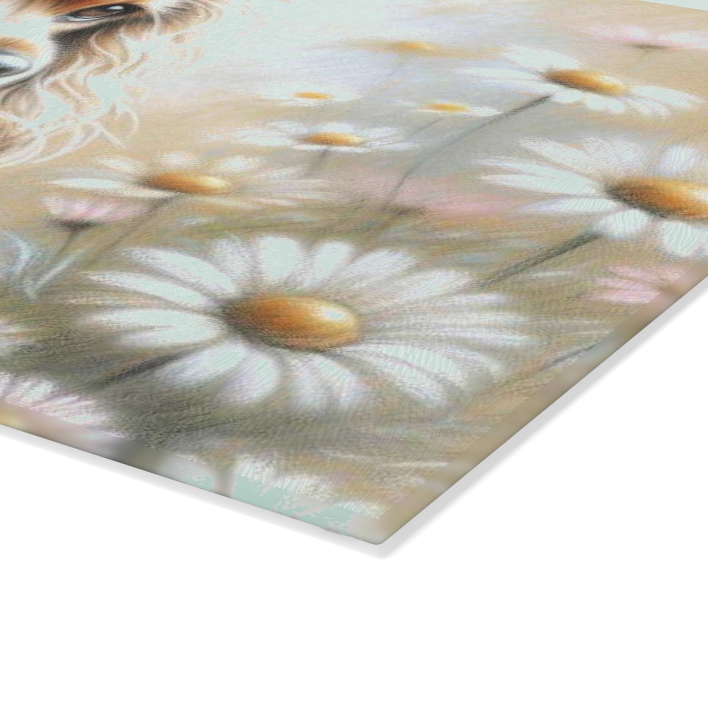 🌼 Golden Cocker Spaniel Cutting Board – Sweet Gaze & Daisy Daydreams for Your Kitchen