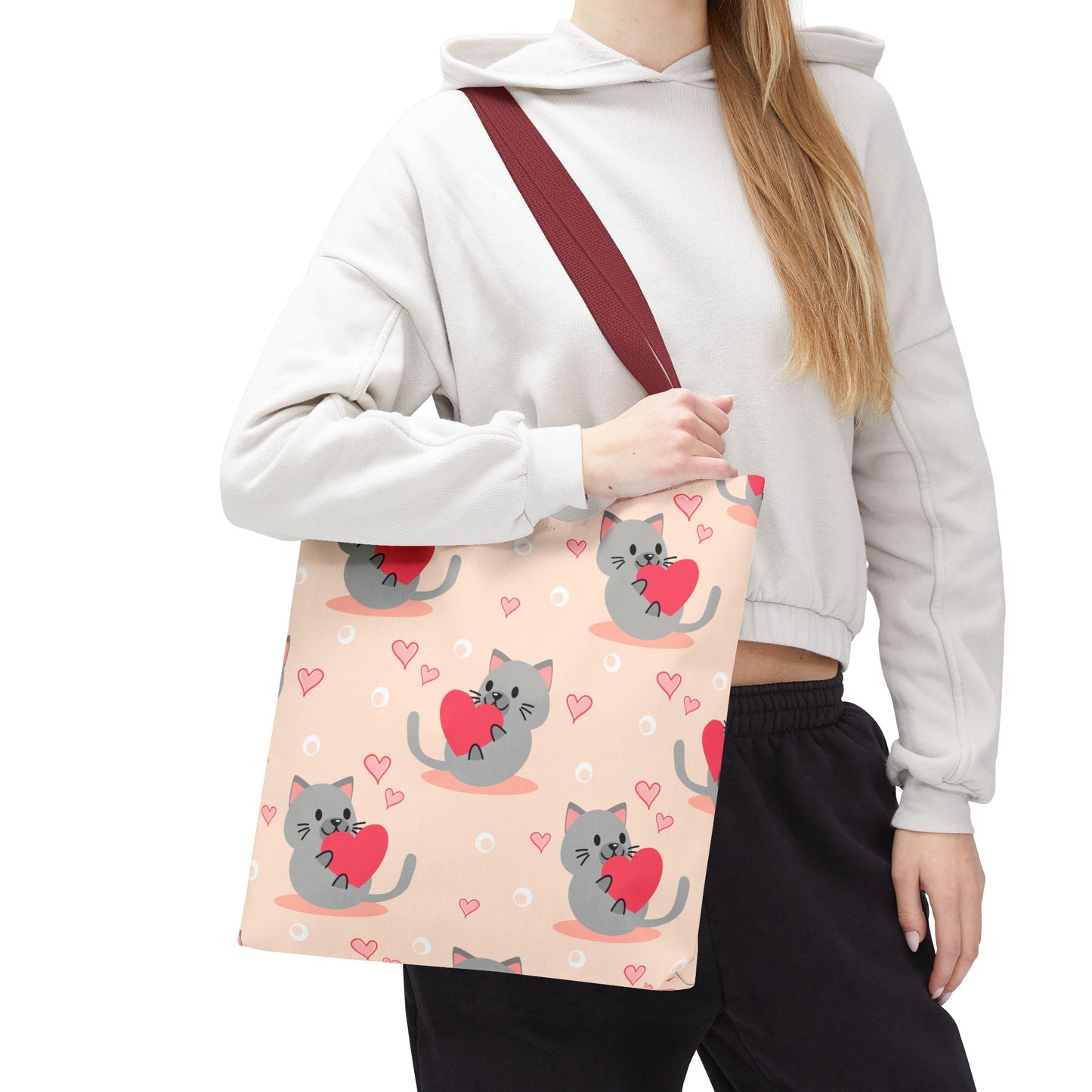 Encantador bolso de mano para amantes de los gatos: duradero, espacioso y perfecto para ir de compras, trabajar o las aventuras cotidianas.