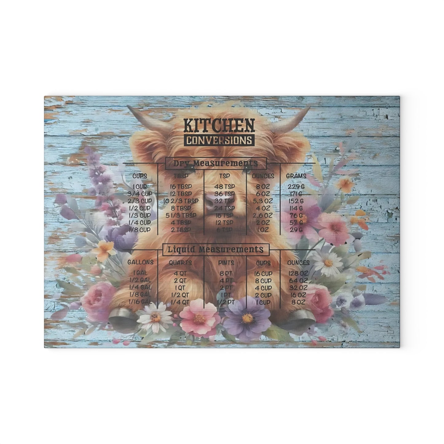 Tabla de cortar de vaca, tabla de cortar de vidrio con diseño de vaca de las Highlands, decoración de cocina con diseño de vaca, tabla de cortar para regalo de casa nueva, tabla de charcutería, regalos de vaca de las Highlands