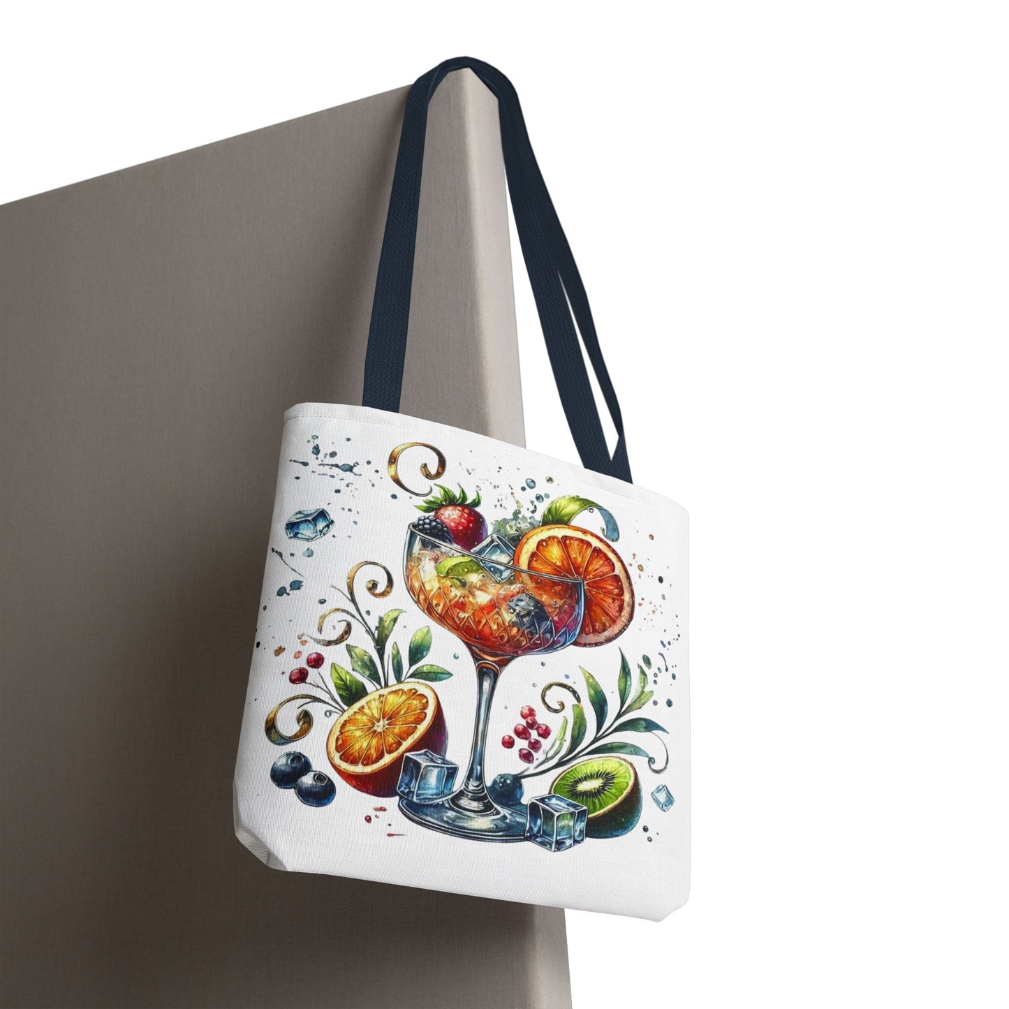 Bolso de cóctel, bolso para bebidas afrutadas, bolso de playa tropical, elegante bolso de lona, regalo para amantes de los cócteles, bolso de mano divertido, práctico bolso de verano.