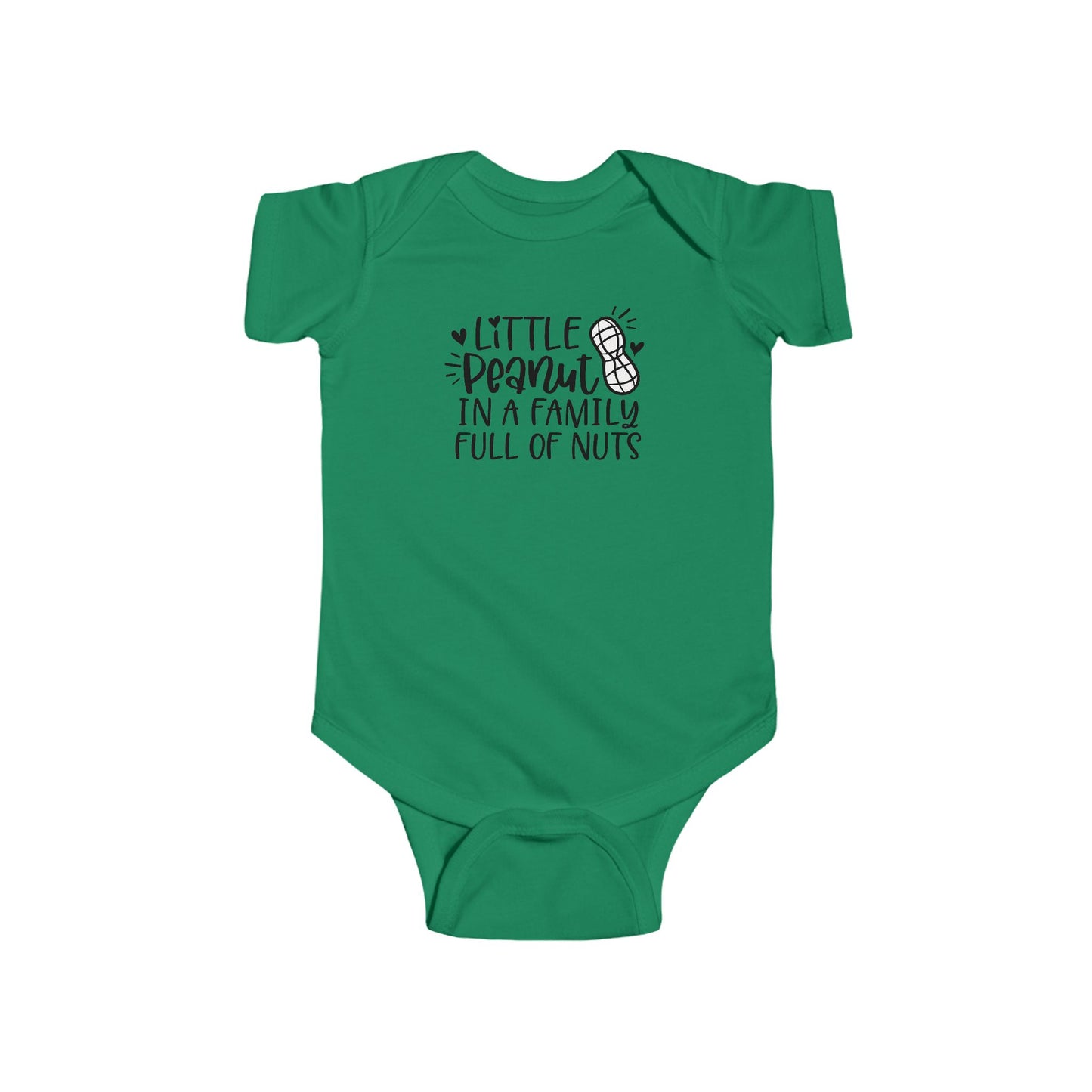 Body de bebé "Pequeño Maní en una Familia Llena de Frutos Secos": Divertido body con diseño de maní y corazón