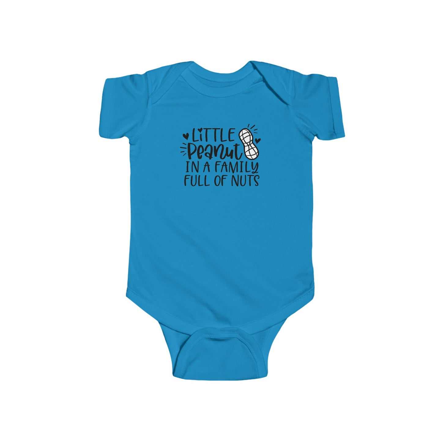 Body de bebé "Pequeño Maní en una Familia Llena de Frutos Secos": Divertido body con diseño de maní y corazón