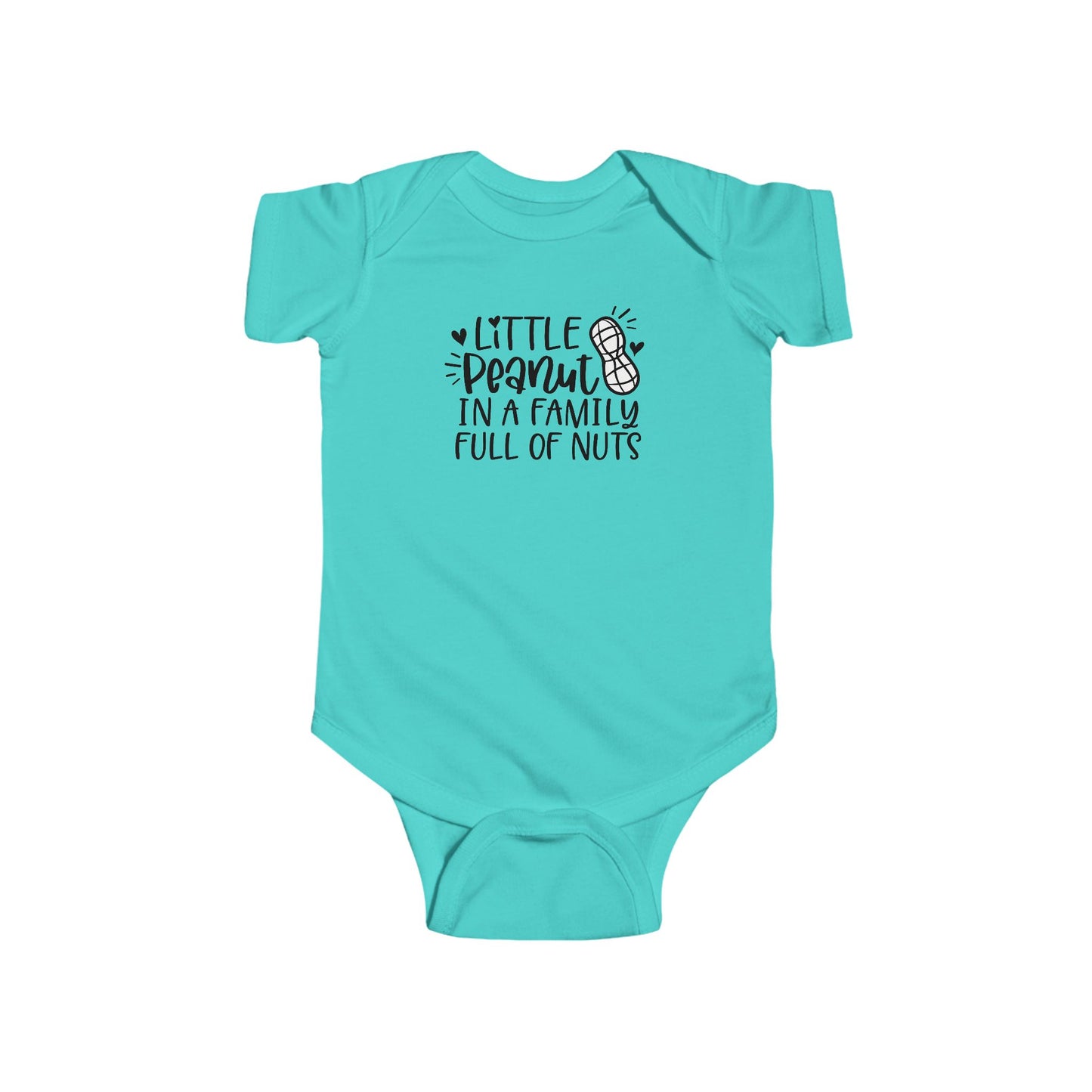 Body de bebé "Pequeño Maní en una Familia Llena de Frutos Secos": Divertido body con diseño de maní y corazón