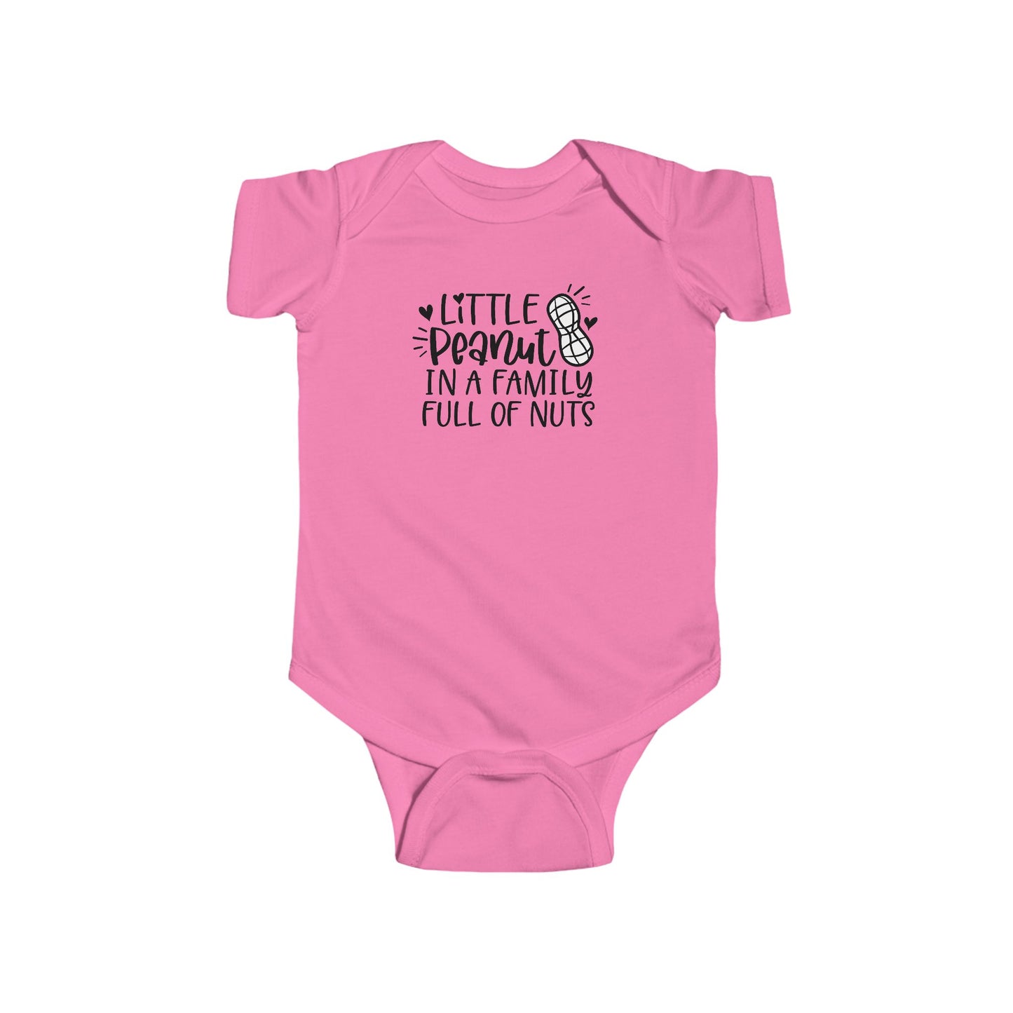 Body de bebé "Pequeño Maní en una Familia Llena de Frutos Secos": Divertido body con diseño de maní y corazón