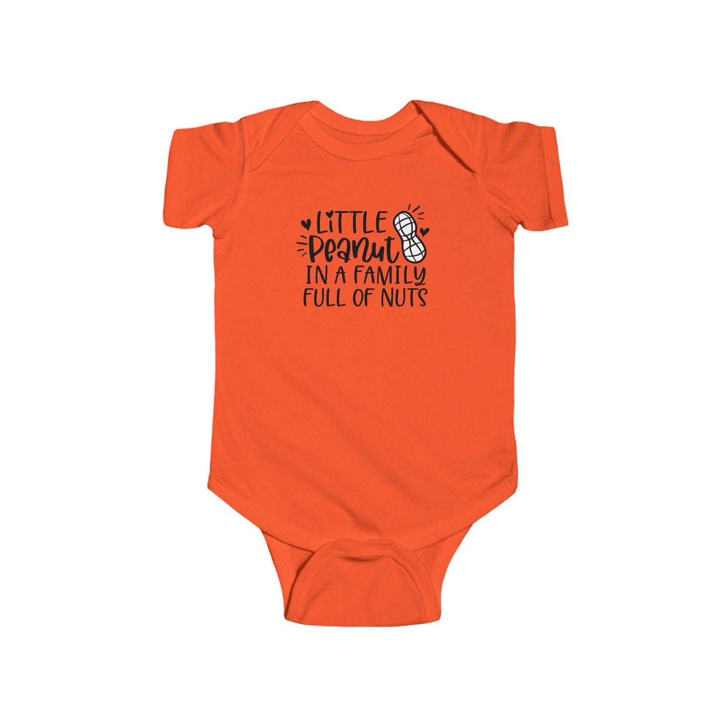 Body de bebé "Pequeño Maní en una Familia Llena de Frutos Secos": Divertido body con diseño de maní y corazón