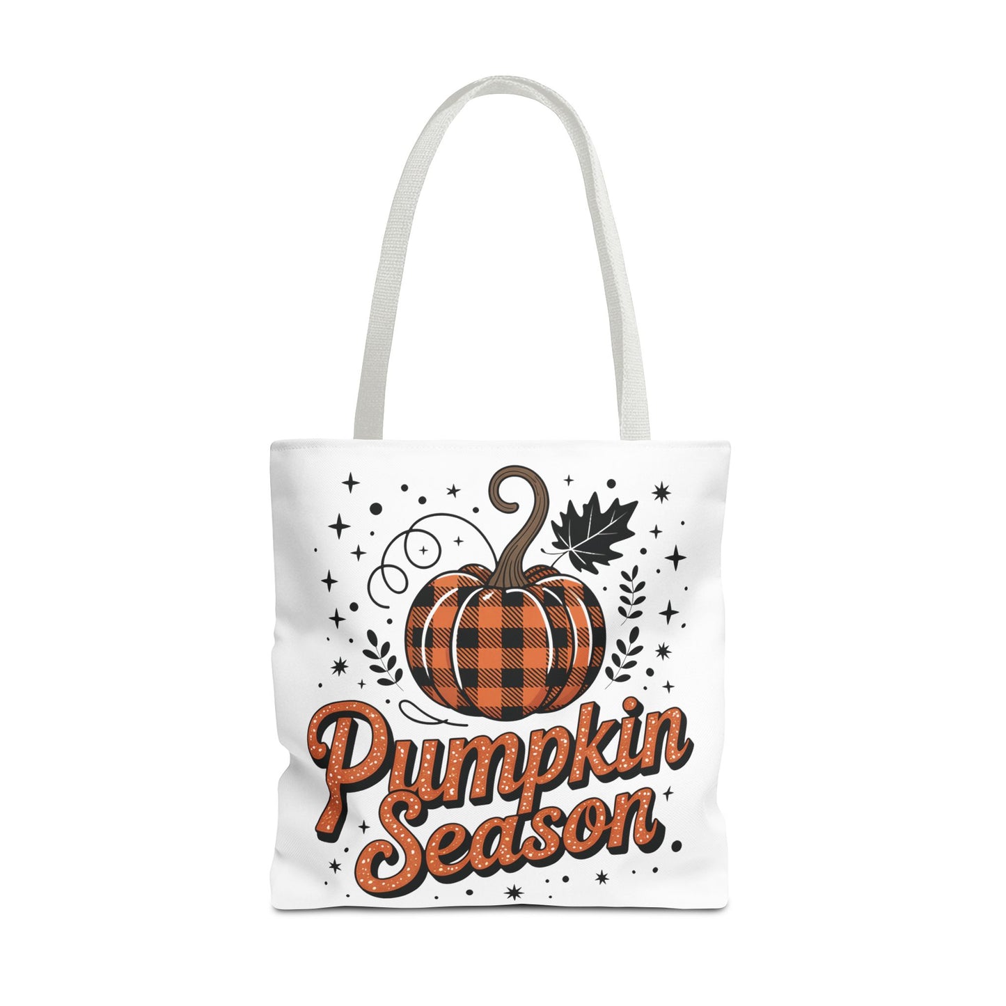 🎃 Pumpkin Season Tote Bag – Fall Buffalo Plaid Style for Autumn Lovers 🍂