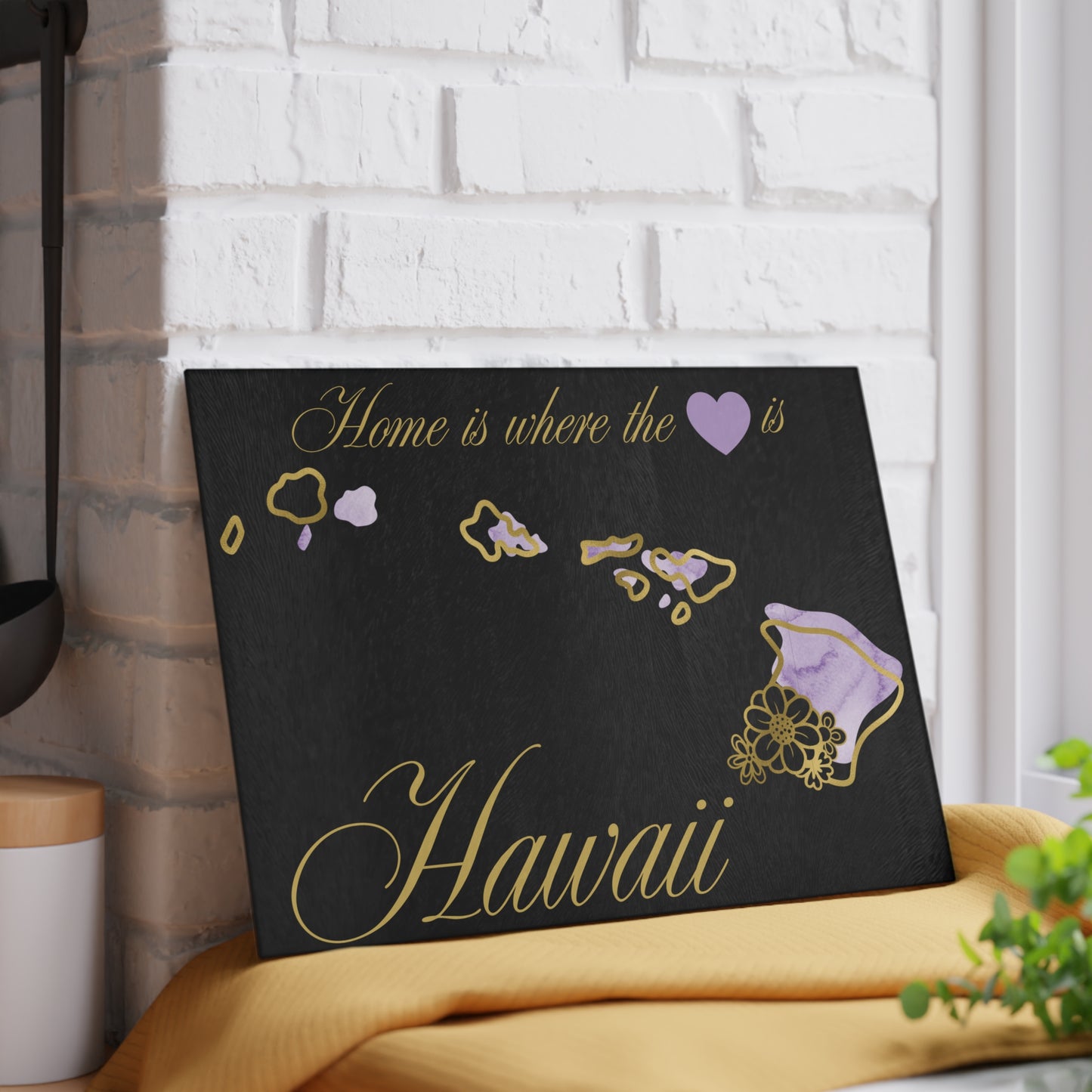 💜 Hawaii State Cutting Board – Island Beauty with a Tropical Heart