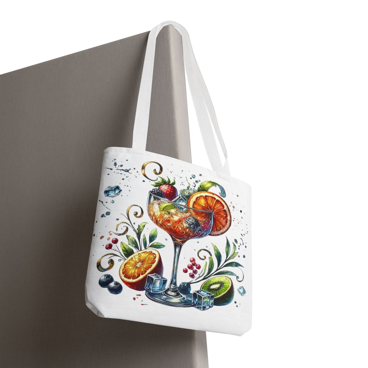 Bolso de cóctel, bolso para bebidas afrutadas, bolso de playa tropical, elegante bolso de lona, regalo para amantes de los cócteles, bolso de mano divertido, práctico bolso de verano.
