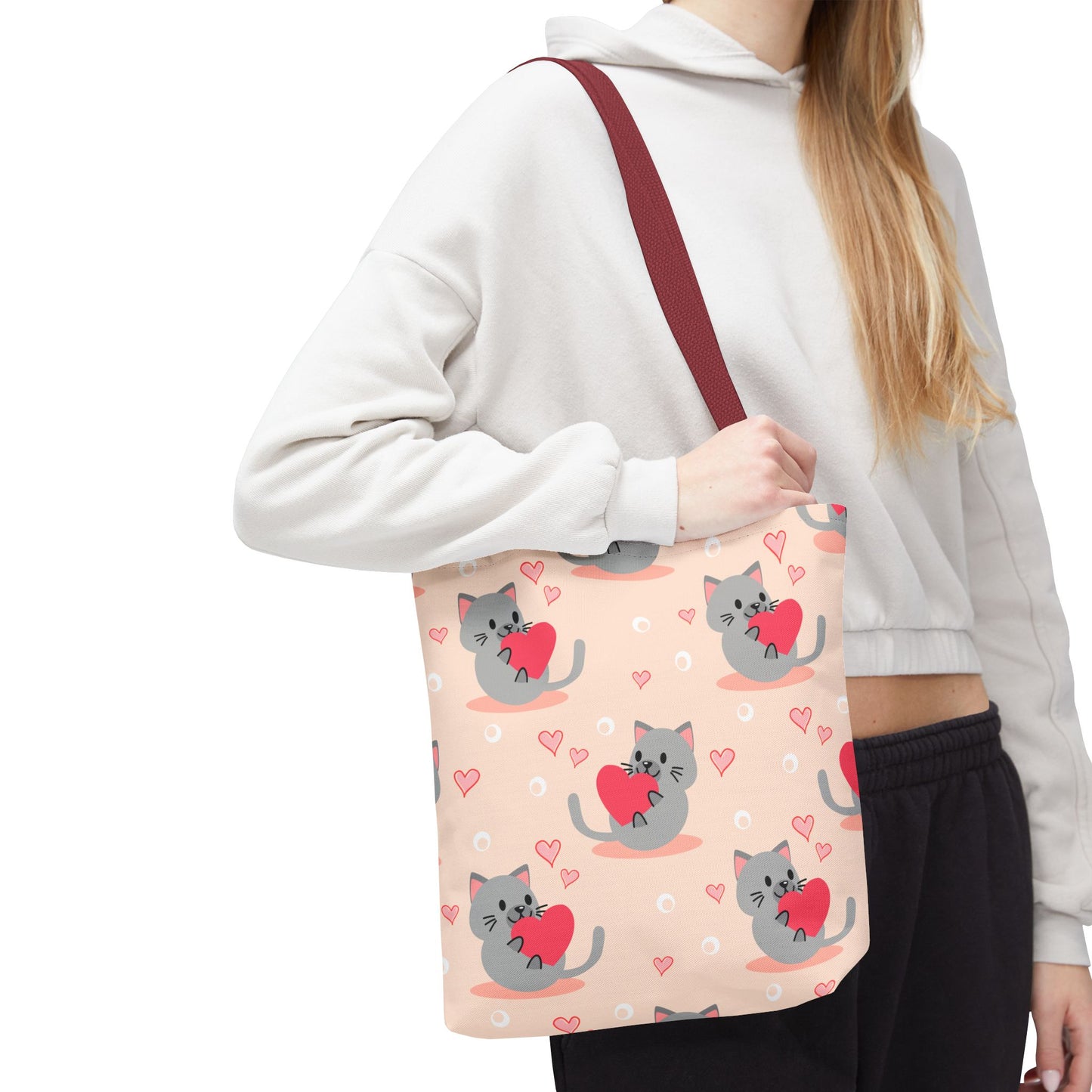 Encantador bolso de mano para amantes de los gatos: duradero, espacioso y perfecto para ir de compras, trabajar o las aventuras cotidianas.