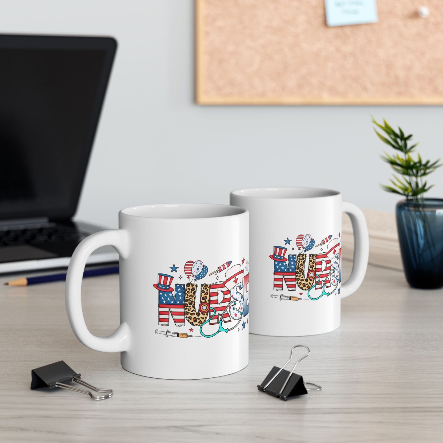 Taza de Enfermera Estadounidense de EE. UU.: ¡Un homenaje patriótico a nuestros héroes de la salud! 🩺