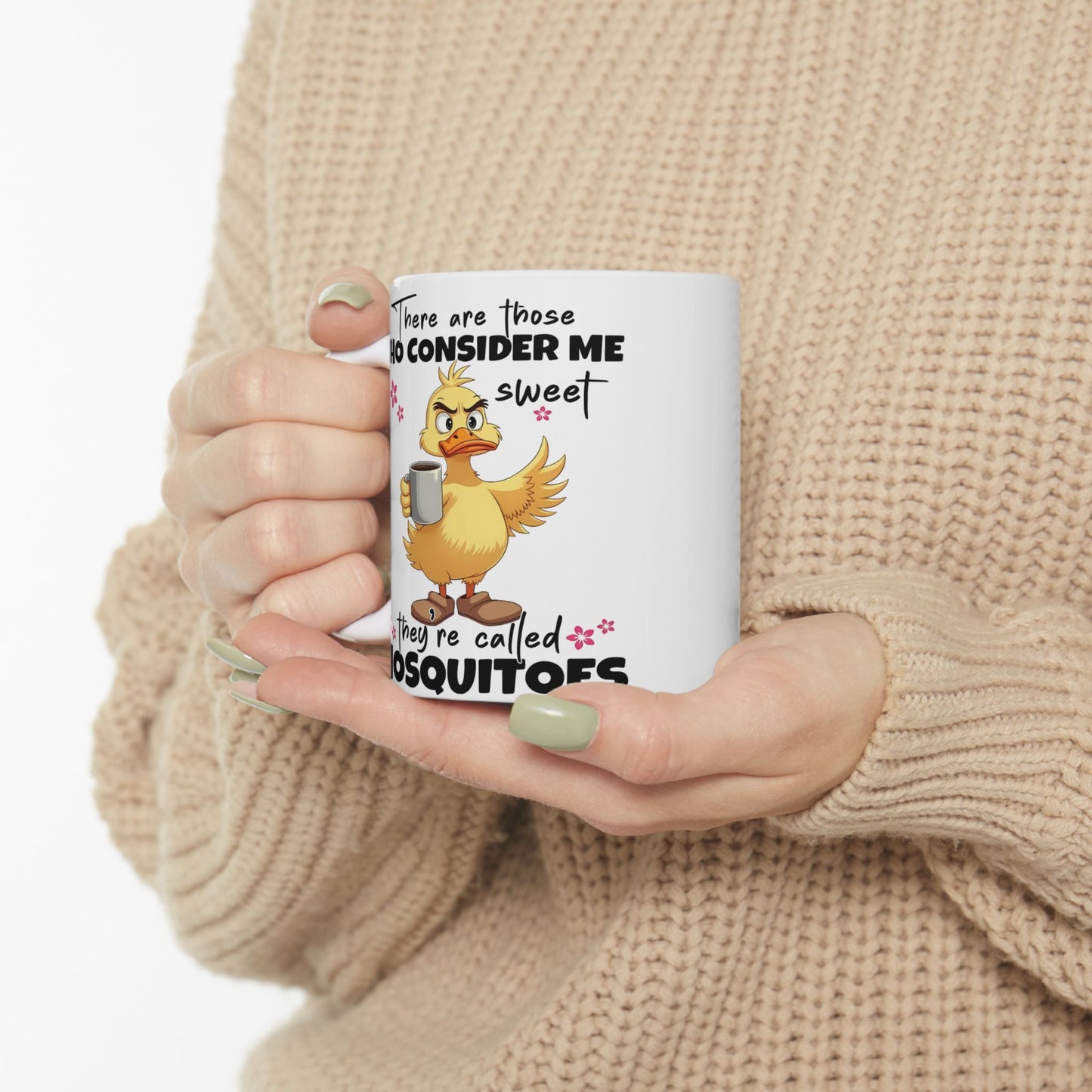 Taza de café con forma de pato “Considérame dulce”: ¡humor atrevido en cada sorbo!