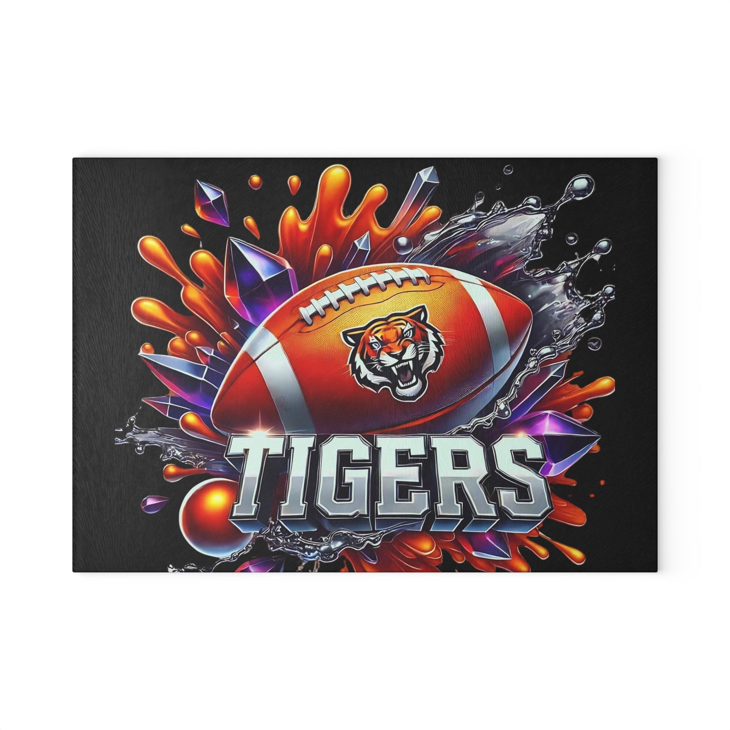 🐯 Fierce Jungle Cat Splash Cutting Board – Bold Wild Energy for Your Kitchen 💥